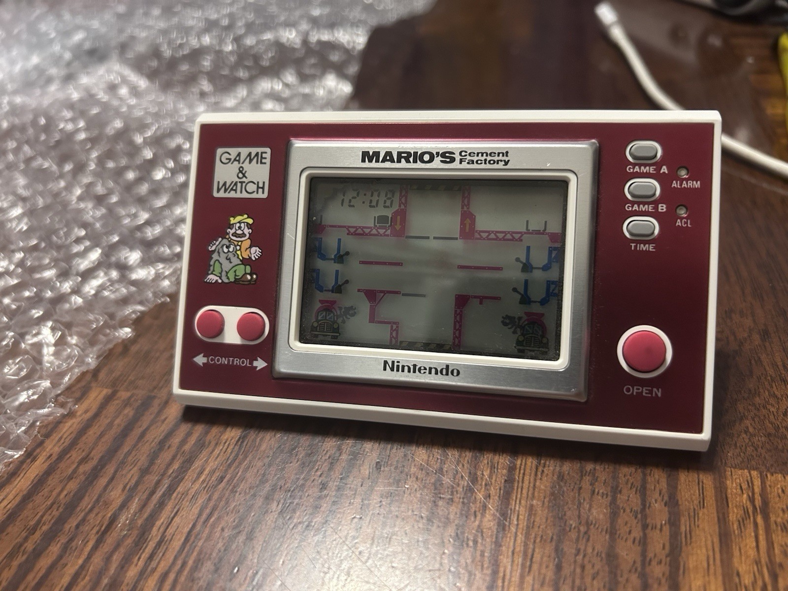 Nintendo Game and Watch Mario’s Cement Factory ML-102, 1983 Excellent Working
