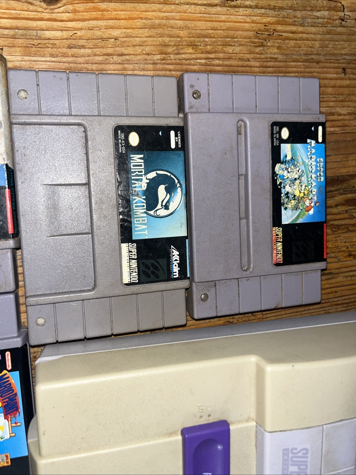 Super Nintendo SNES Console Video Game Bundle Lot of 10 Games – Tested Working