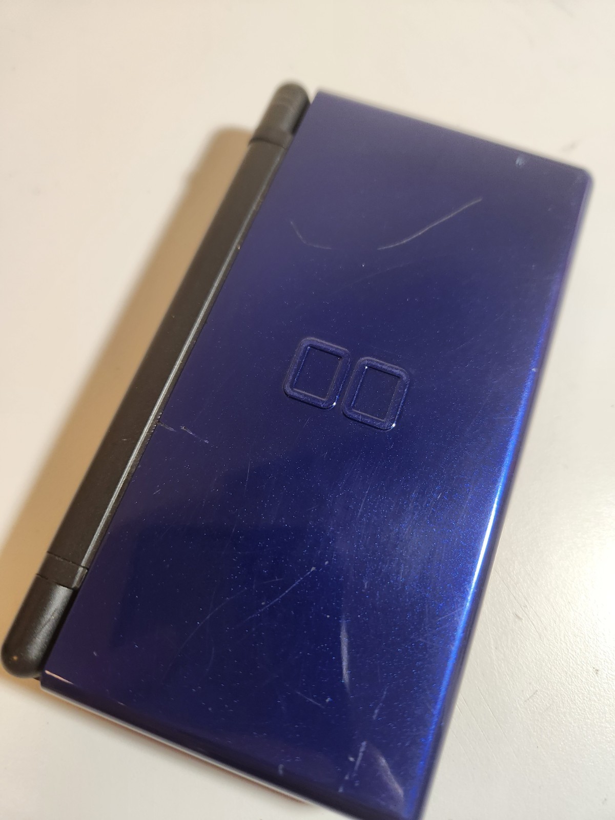 Nintendo DS Lite Black/Blue Handheld System USG-001 *READ* W/ Charger + Case