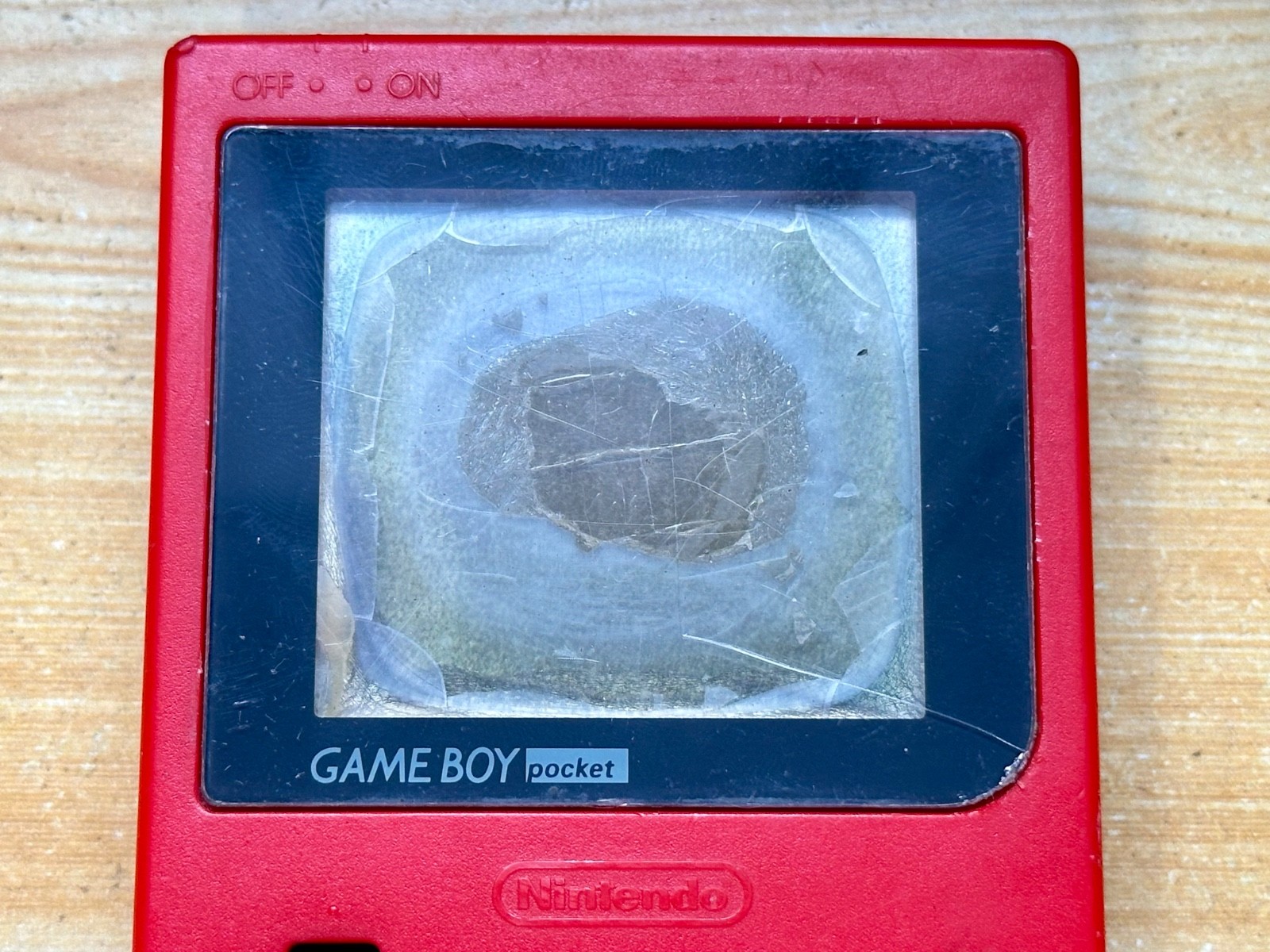 Nintendo Gameboy Pocket MGB-001 Flame Crimson Red Handheld System Console