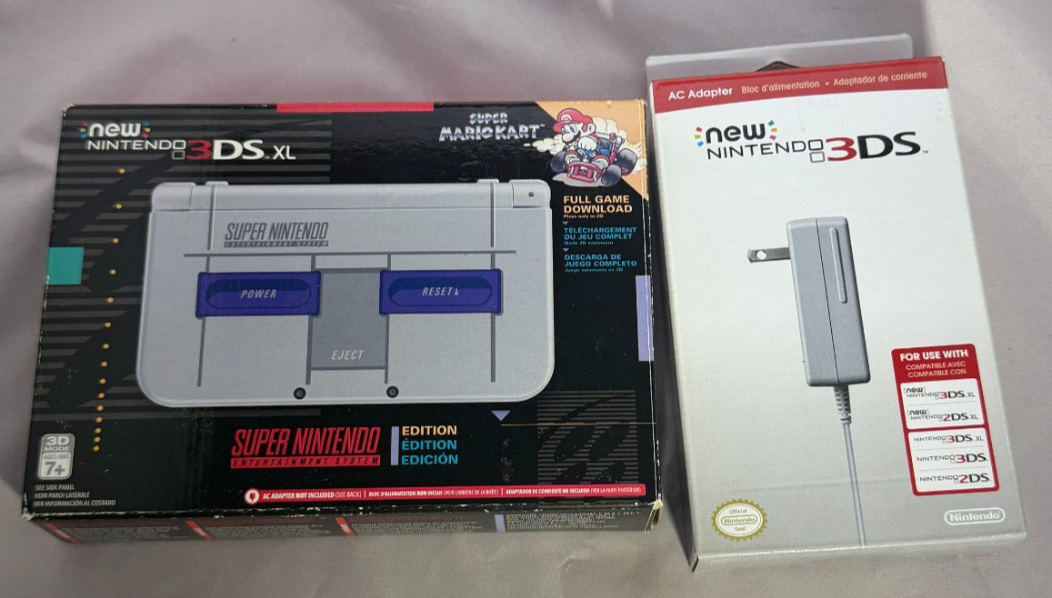 «New» 3DS XL System Super Nintendo Edition With Charger
