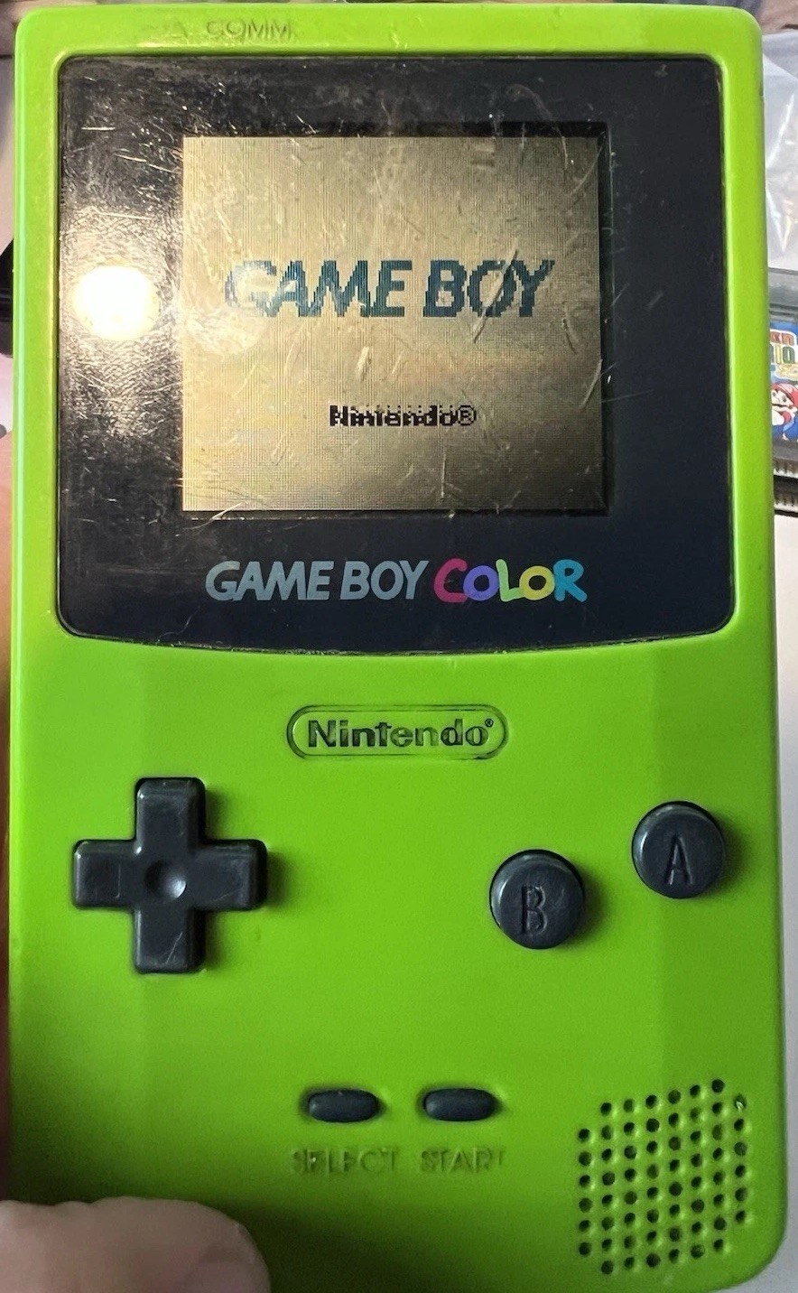 Nintendo Game Boy Color W/ 6 Games Tested, Working. Kiwi Green. See Description.
