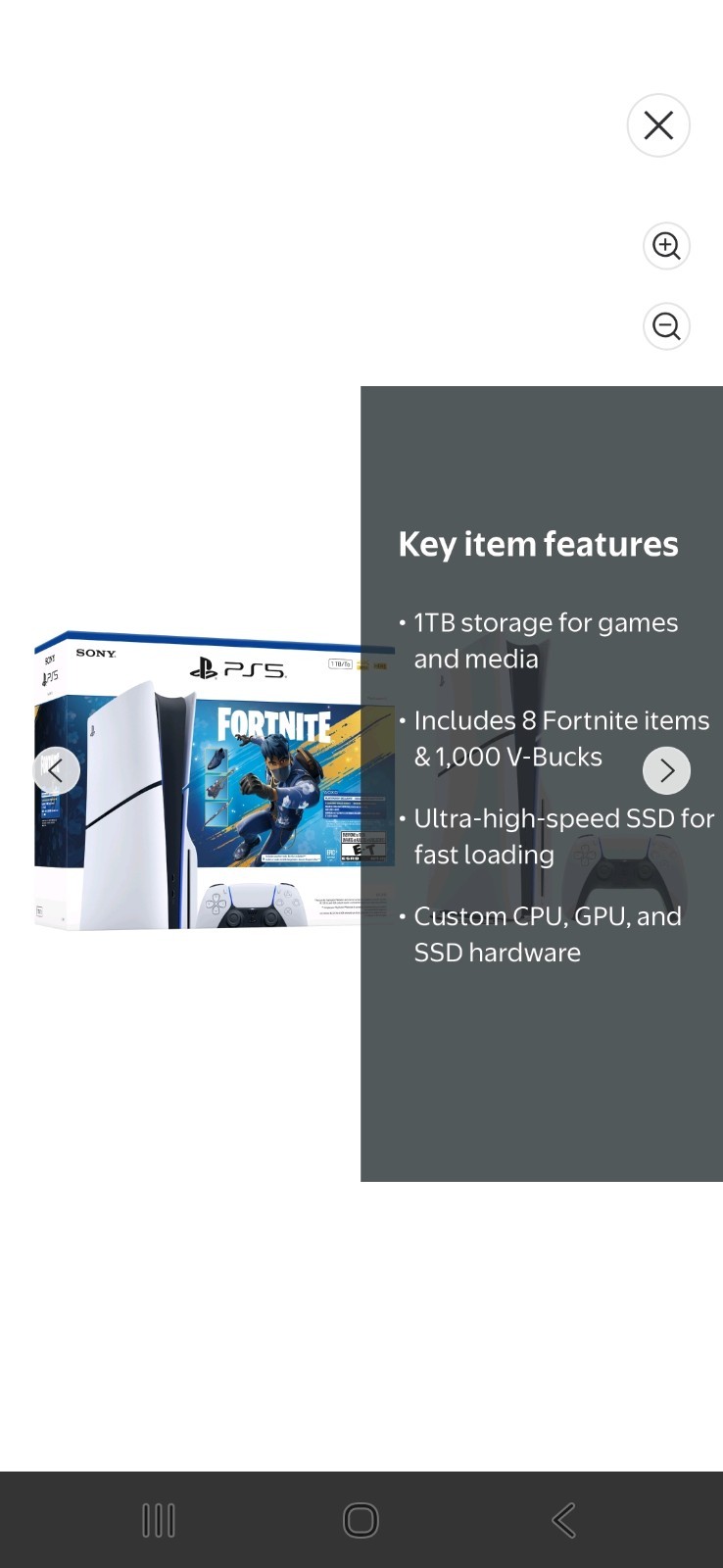 Sony PS5 PlayStation 5 Slim 1TB Disc Console Fortnite Bundle New Factory Sealed