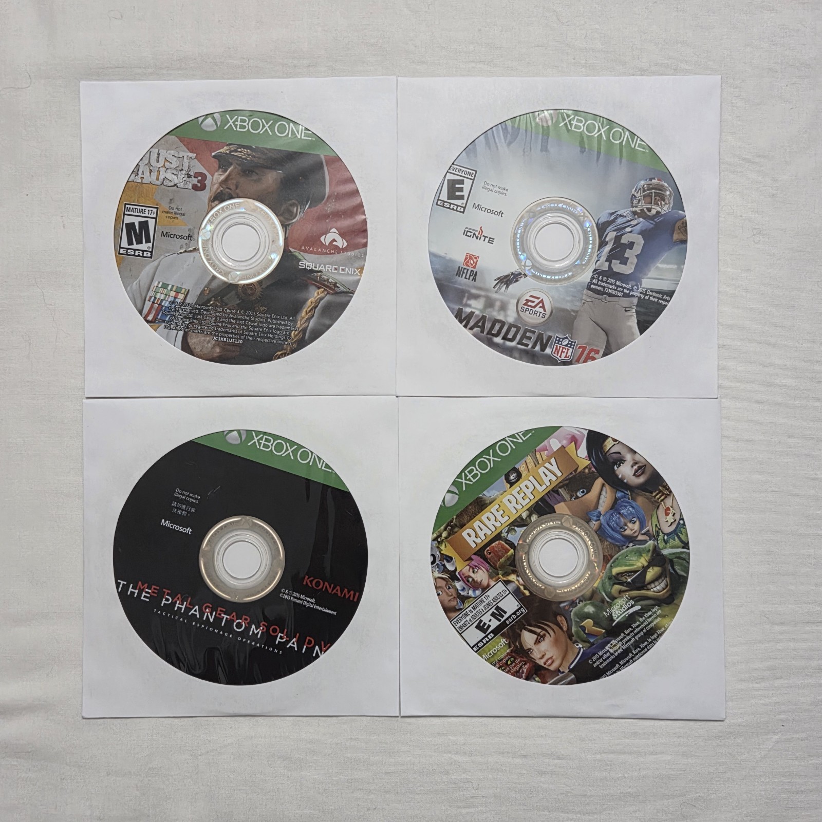 Xbox One Console Bundle w/ Controller, Cables, & 4 Games – Tested Working – READ