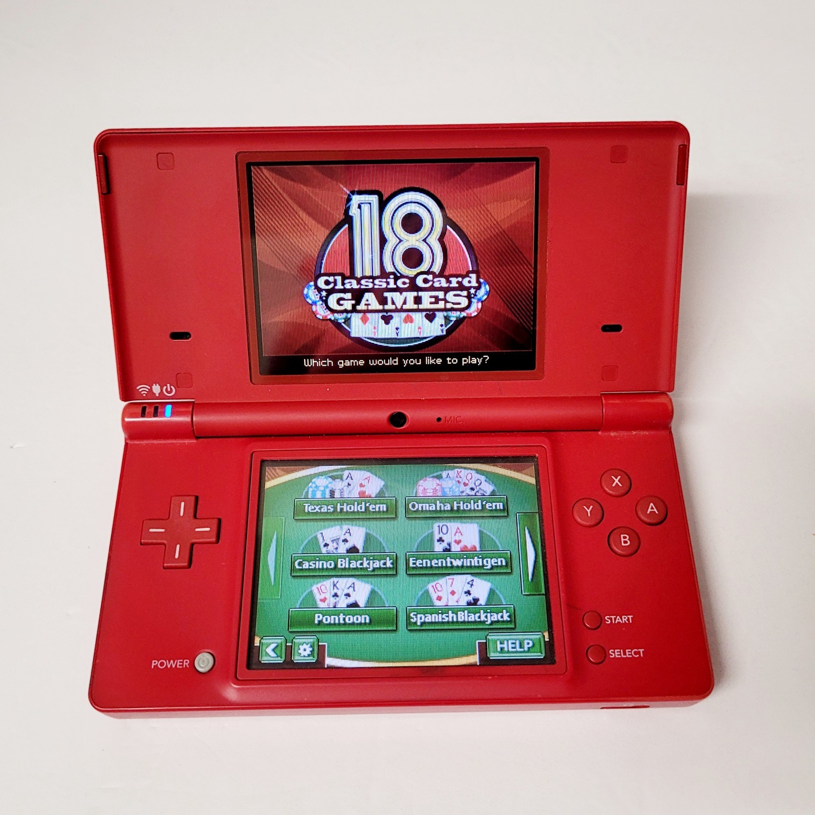 Nintendo DSi Red Handheld Console Game System w/ Charger Stylus Manual & Game