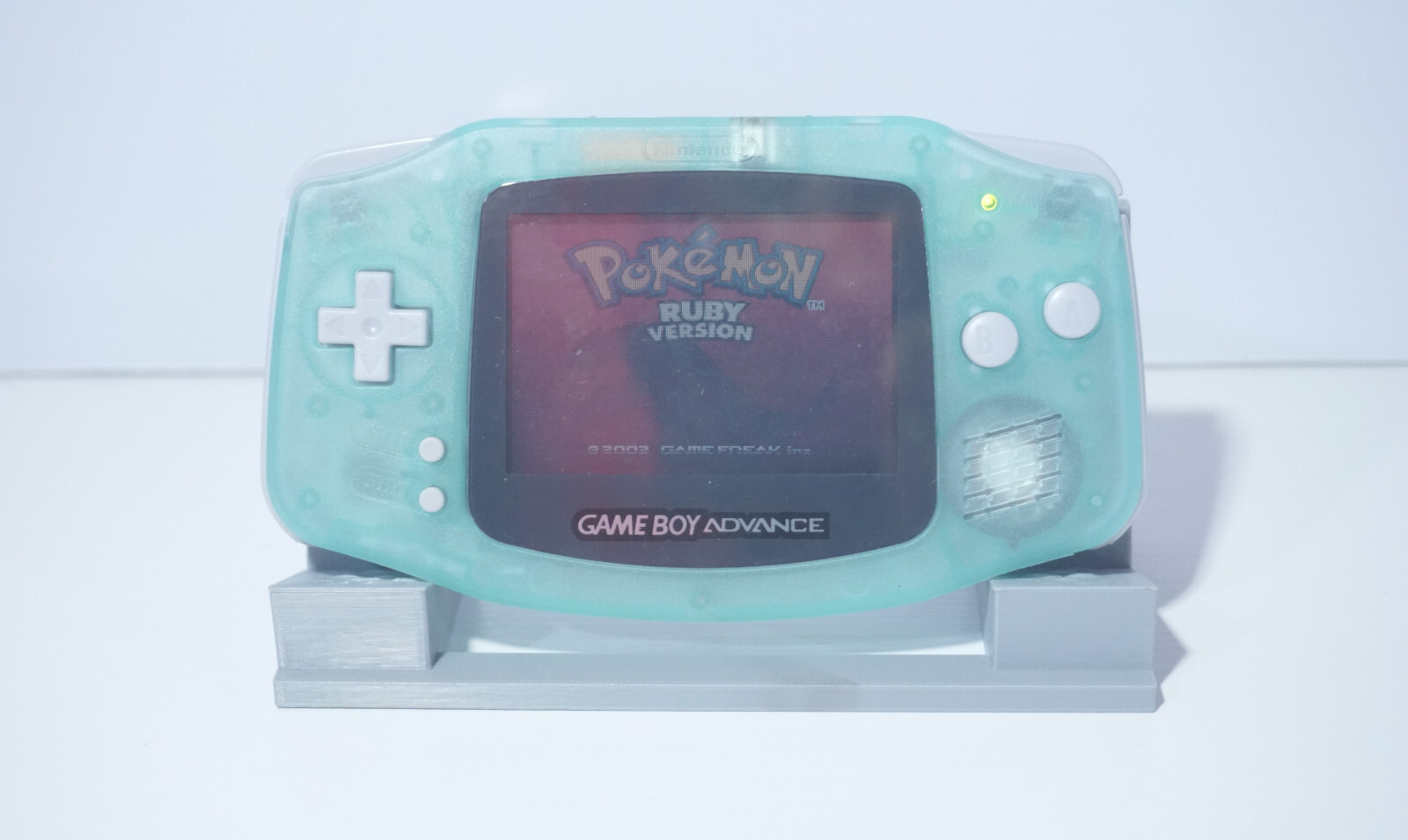 Glow in the Dark Transparent Clear Blue Nintendo Game Boy Advance GBA AGB-001
