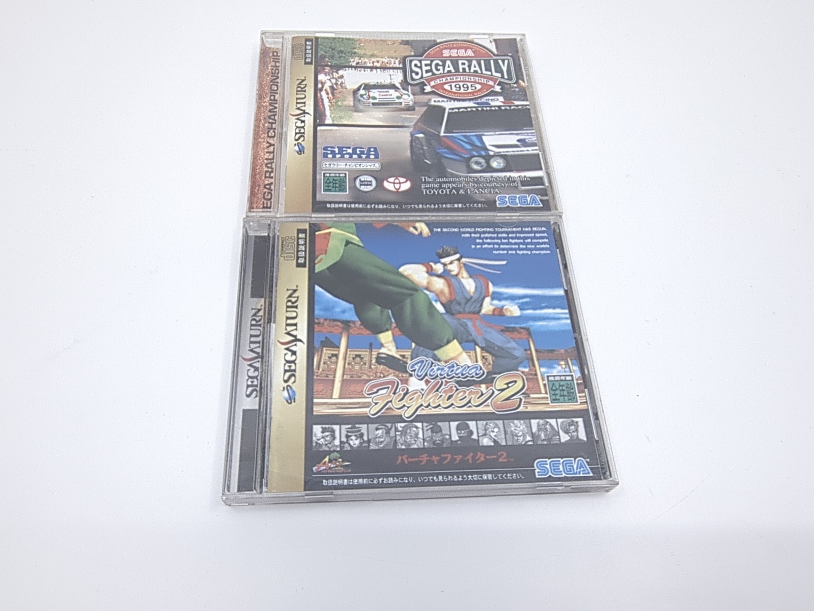 Sega Saturn White Console HST-3220 NTSC-J Japan Tested w/ 2 Games