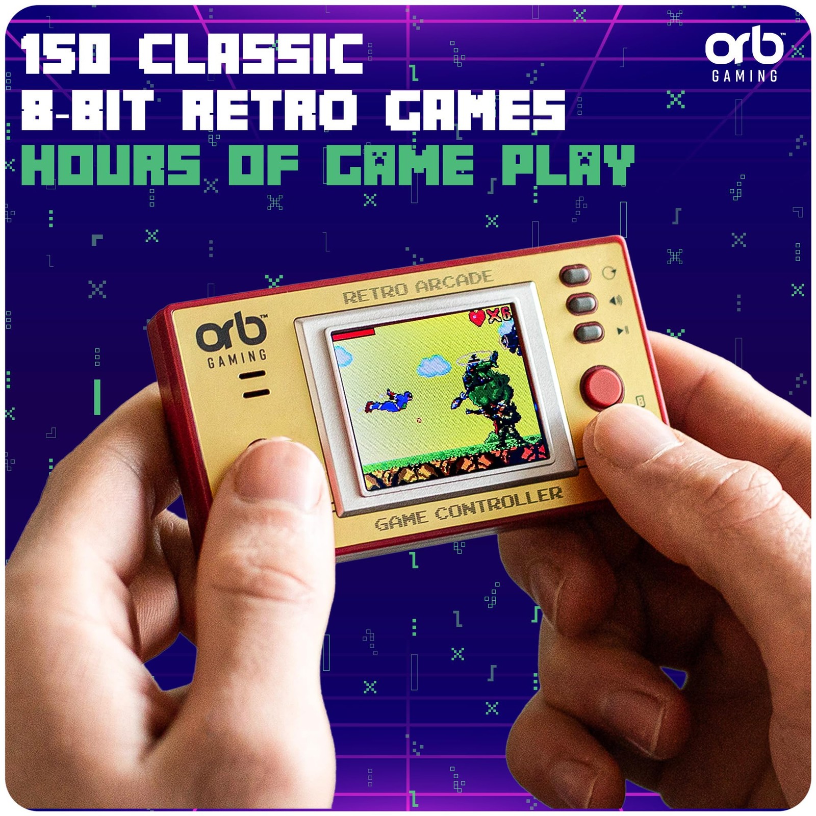 150 In-Built Games 8-Bit Retro Gaming Handheld Console 1.8 Inch LCD Screen