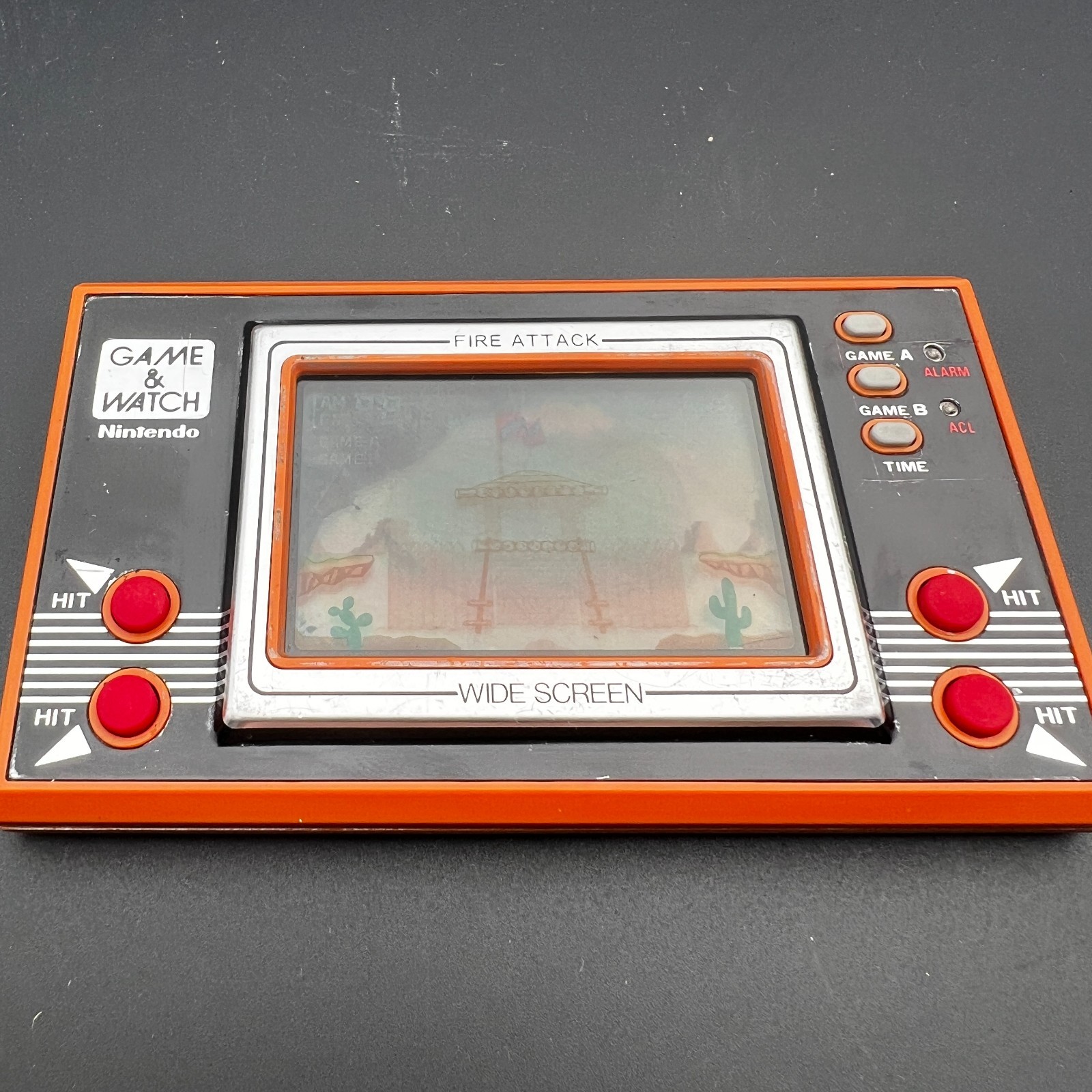 Nintendo Game & Watch FIRE ATTACK ID-29 Wide Screen 1982 [JUNK] Tested Works
