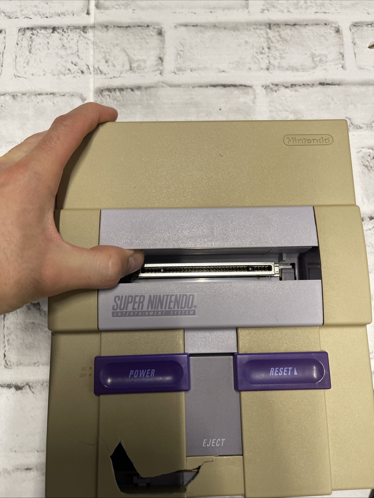 Nintendo SNES Gray Console Bundle With 2 Controllers, AV and Power Cords Tested
