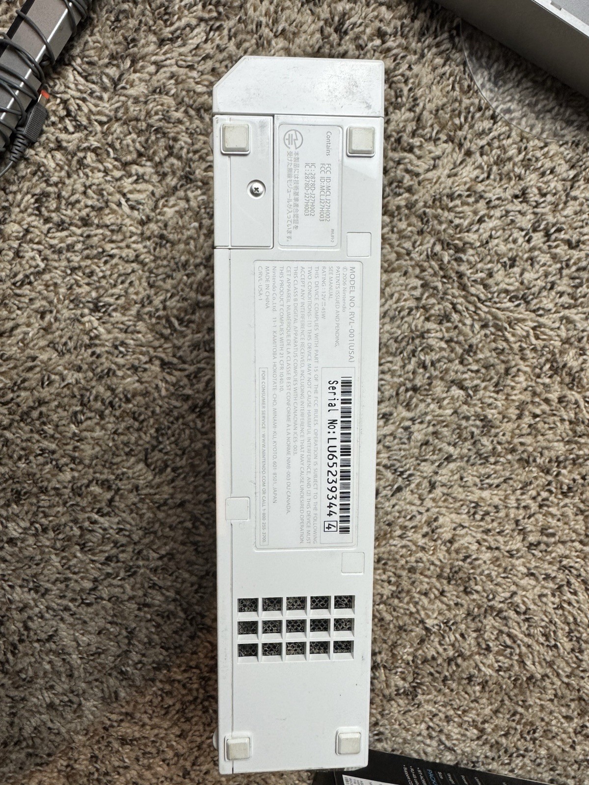 Nintendo Wii Console Bundle RVL-001 Cords Wii Remotes Nunchucks Tested & Works
