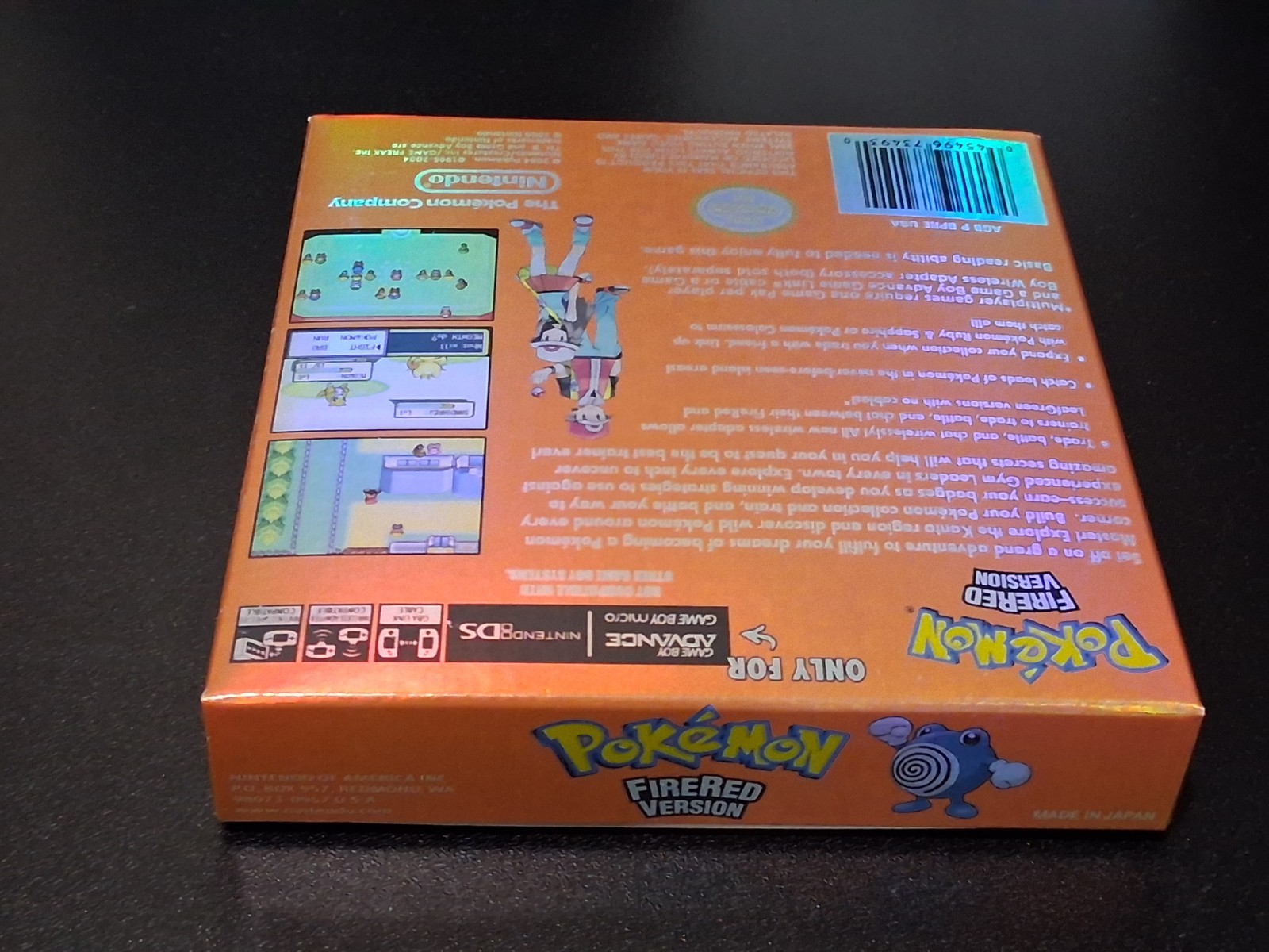 Pokemon FireRed Version Authentic Game Manual Game Boy Advance New Holo Box CIB