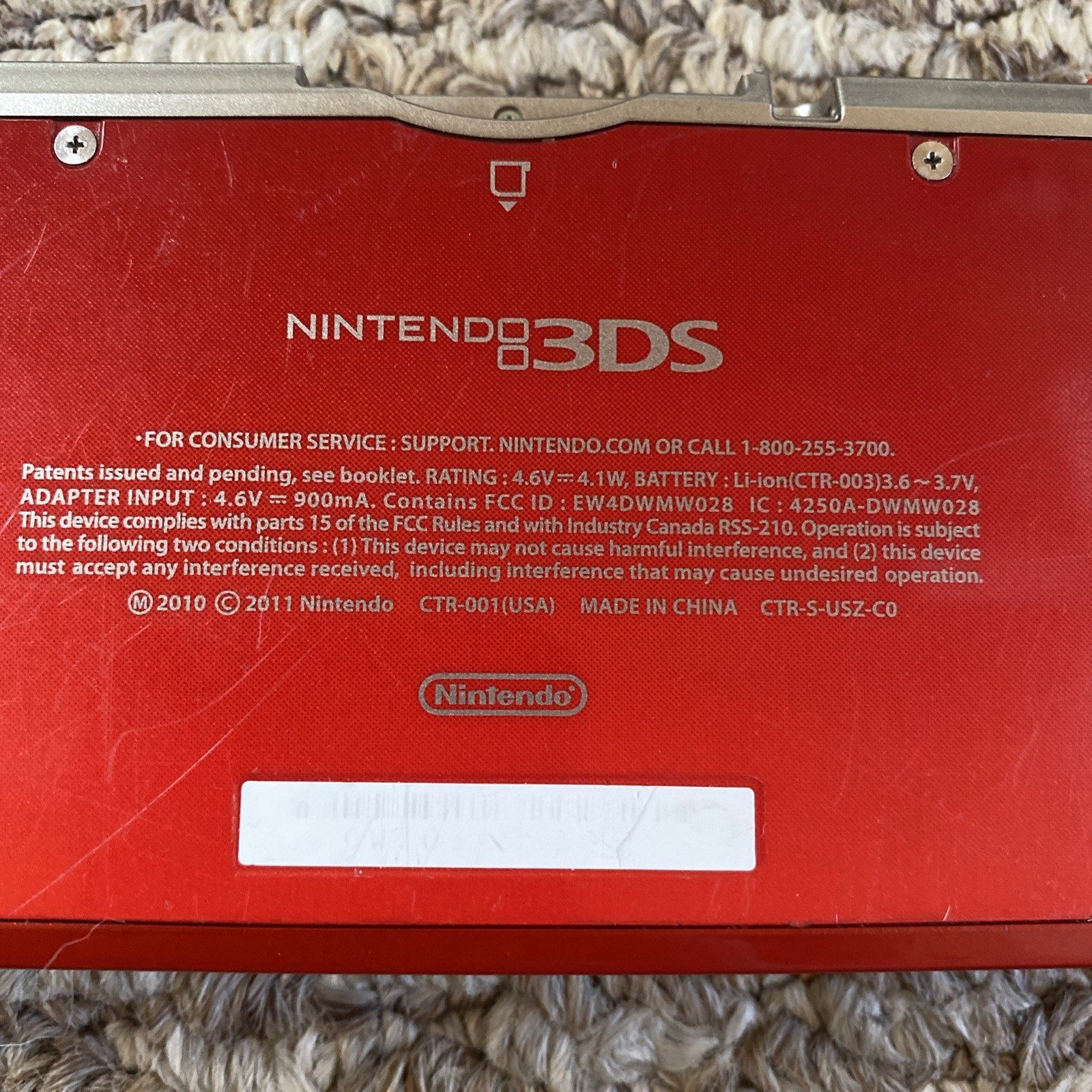 Red Black Nintendo 3ds CTR-001 Lot Of 2 Different Issues READ