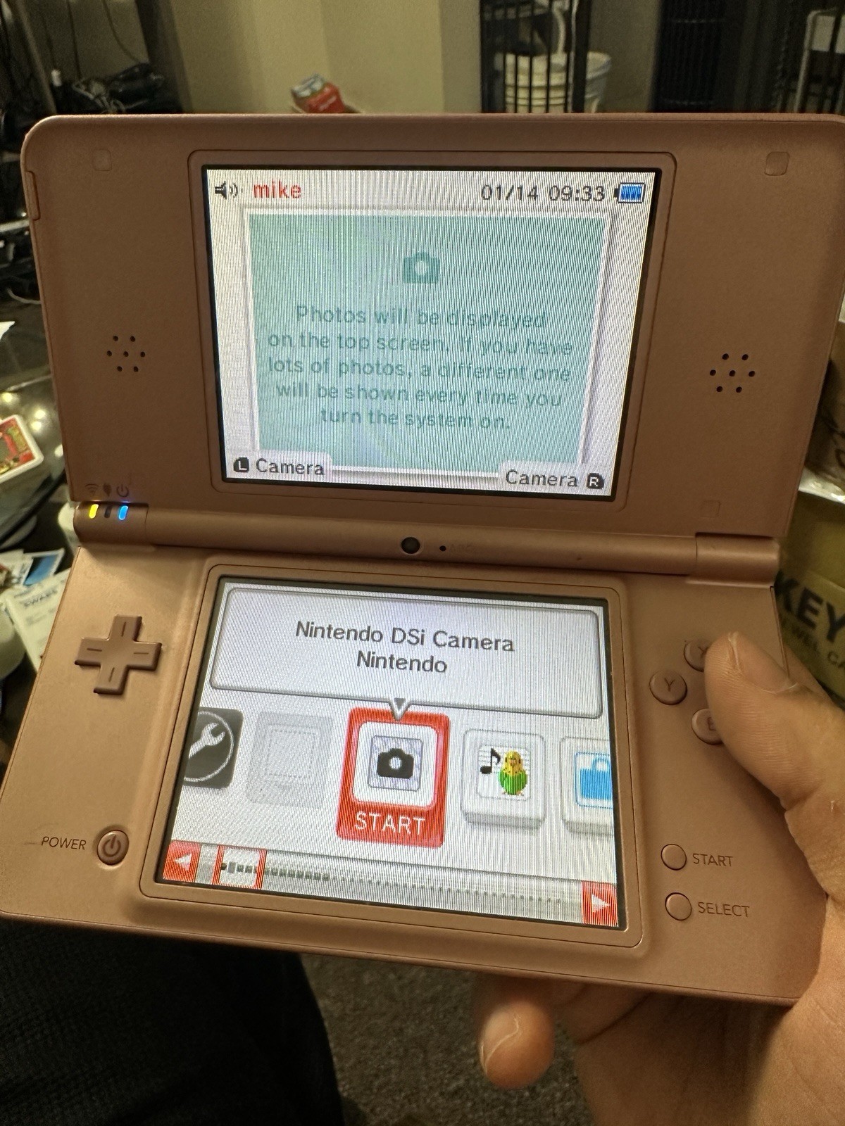 Nintendo DSI XL Metallic Rose Pink Handheld Console UTL-001 & Charger