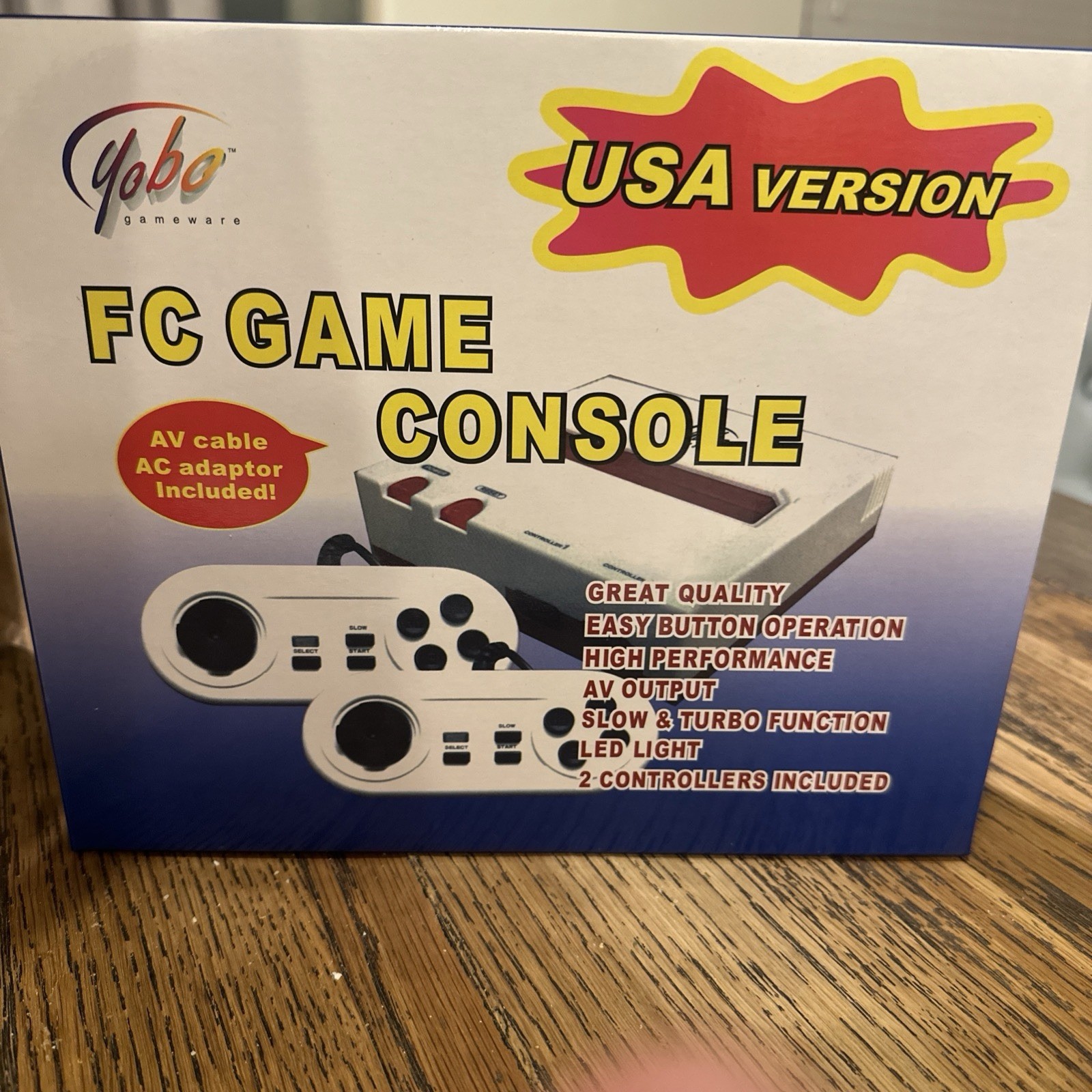 Yobo Gameware FC Launch Edition White & Red Console New Plays NES GAMES