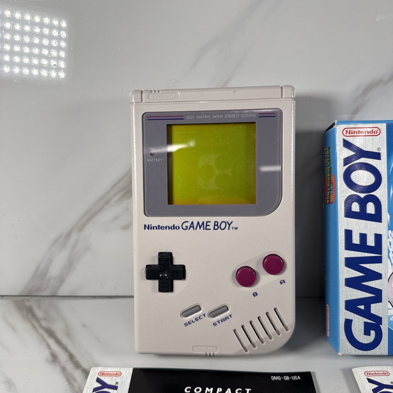 Nintendo Game Boy Launch Edition Handheld System Console DMG-01 & Super Mario 2