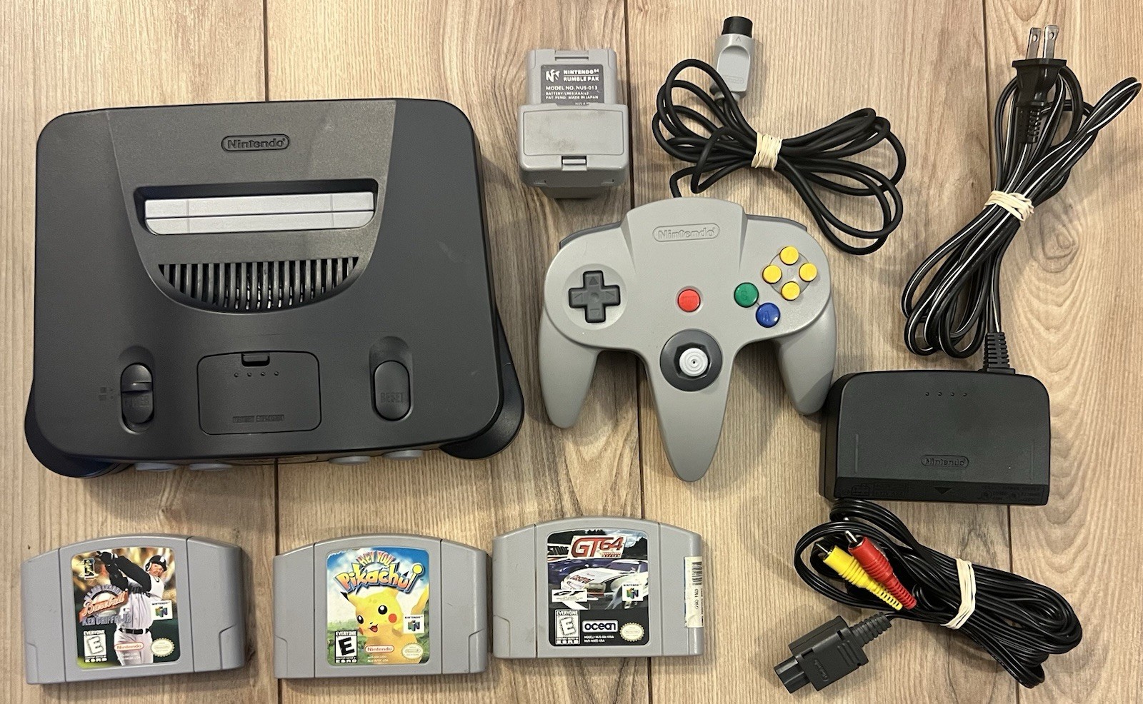 Nintendo 64 N64 Console Bundle 3 Games Controller Tested Working Gray