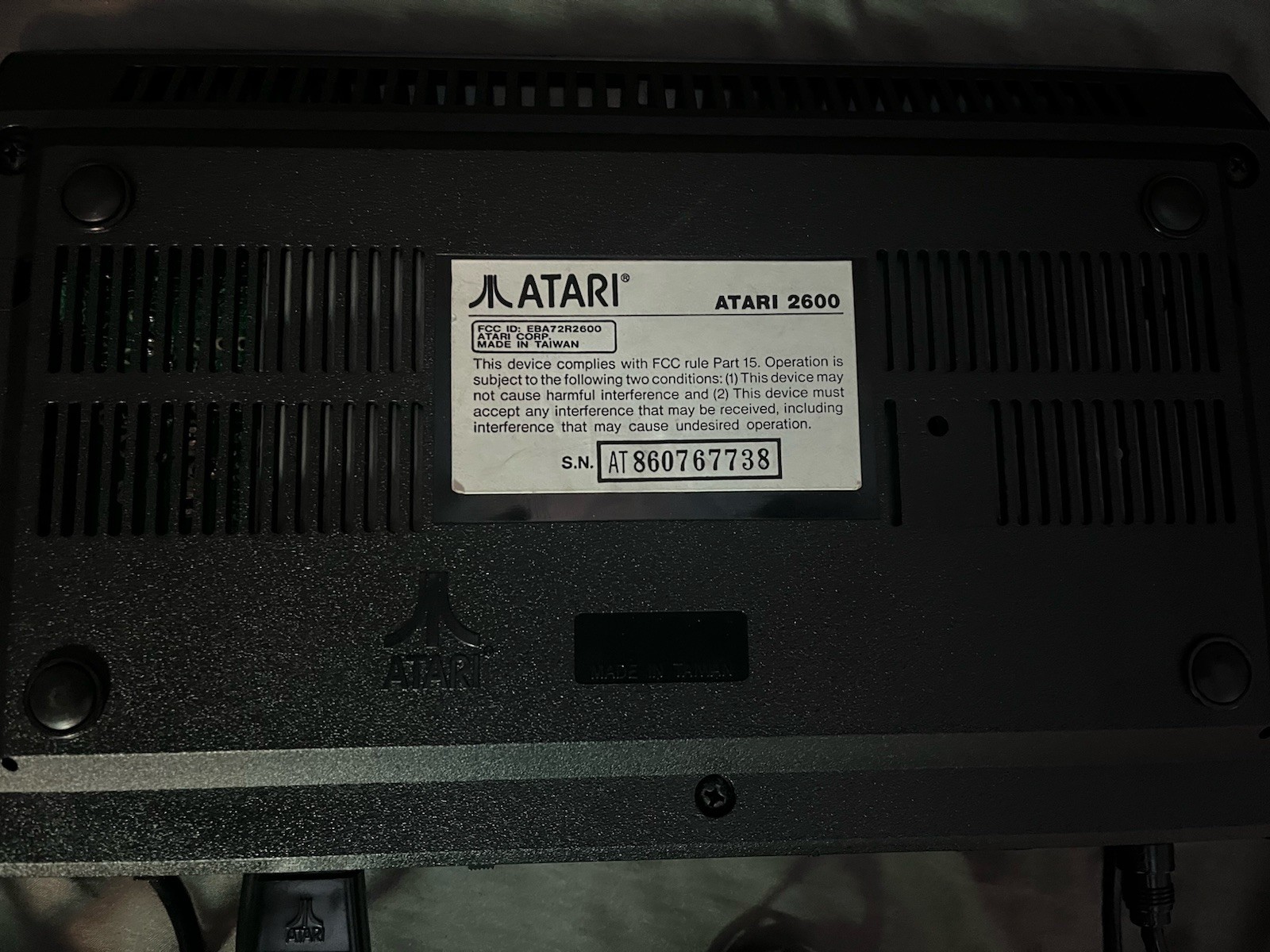 Atari 2600 Junior Jr. Console + Hookups + Controller Working Console
