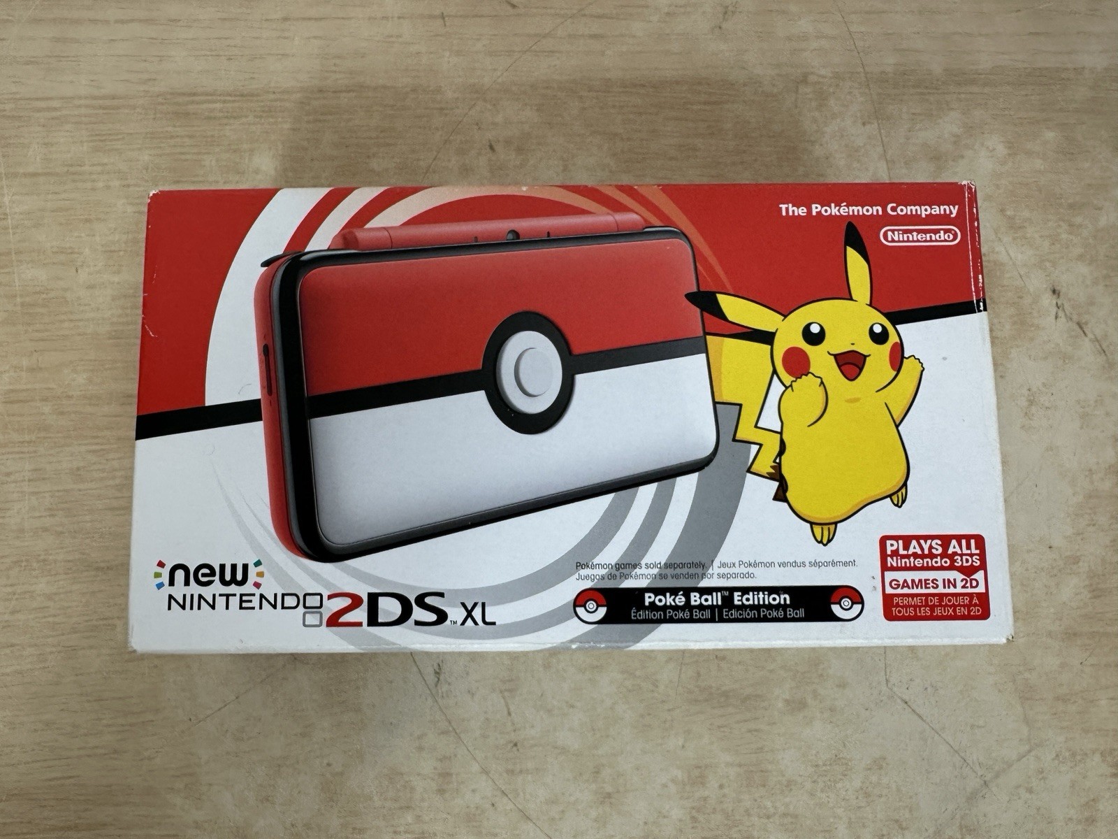 Nintendo 2DS XL PokeBall Edition – Complete In Box CIB – USA Model – Pokemon
