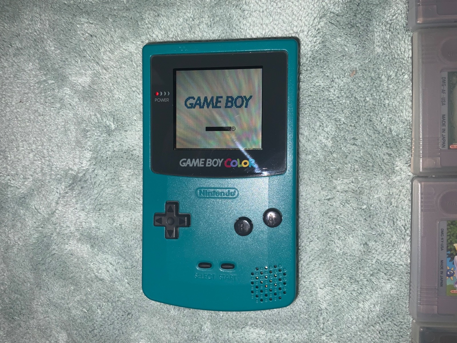 Nintendo Game Boy Color Console Bundle Teal/Blue W/13 Games, N64, GameCube.