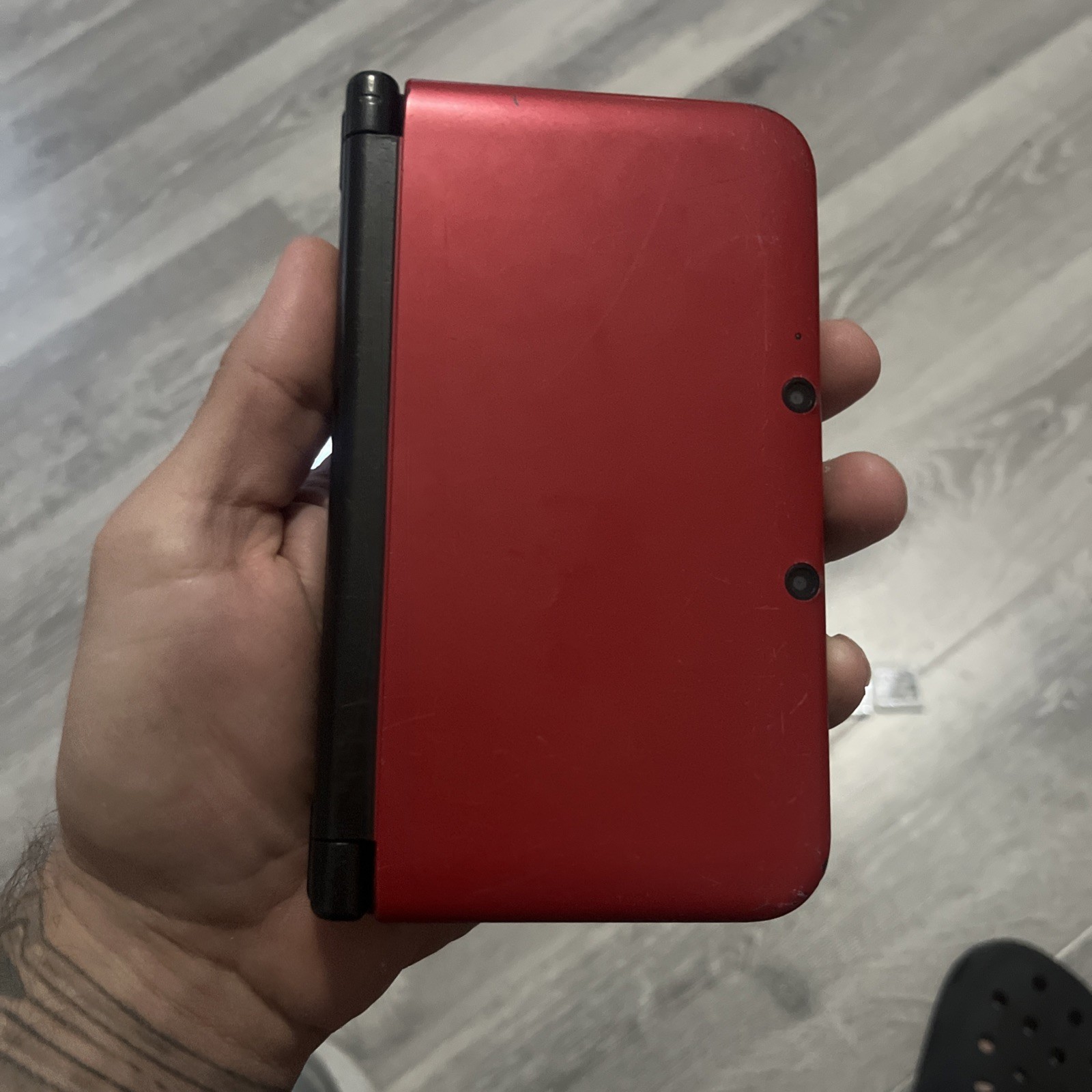 Nintendo 3DS XL Handheld Console – Red / Black (Model SPR-001) Charger/4 Games
