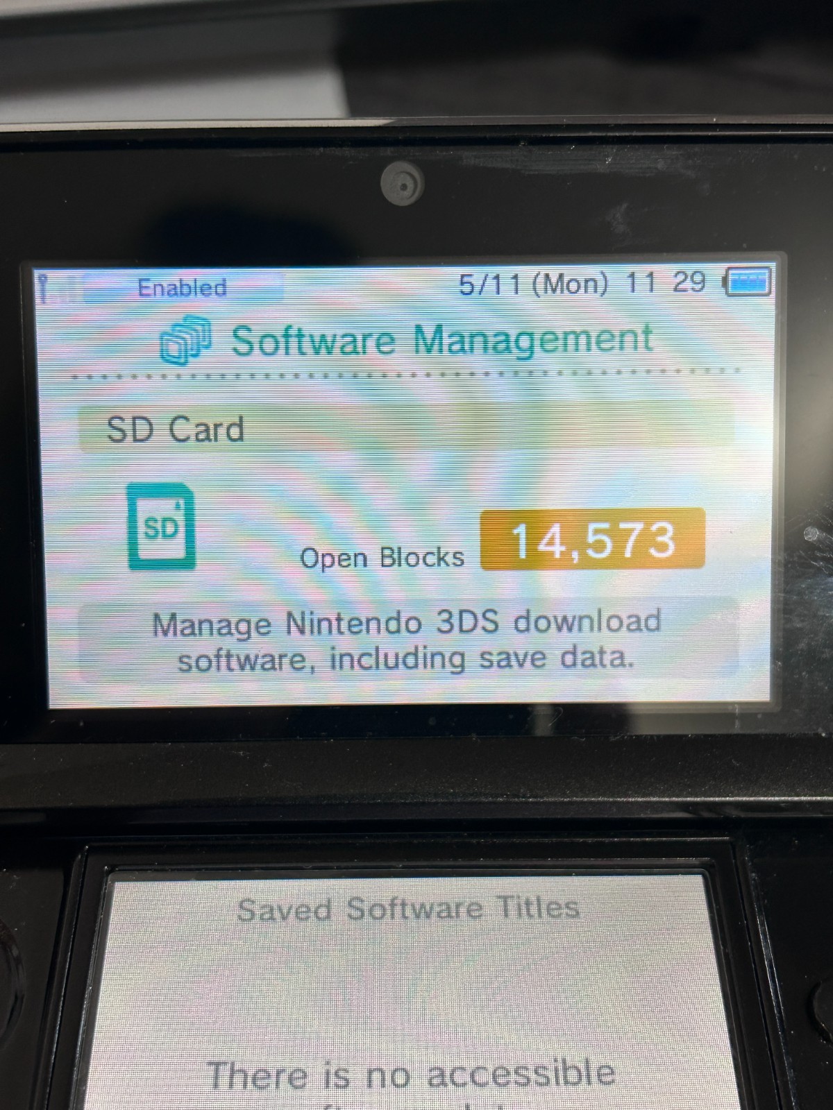 NINTENDO 3DS CTR-001(USA) Black & Grey Console with Stylus Only NO Charger 4931