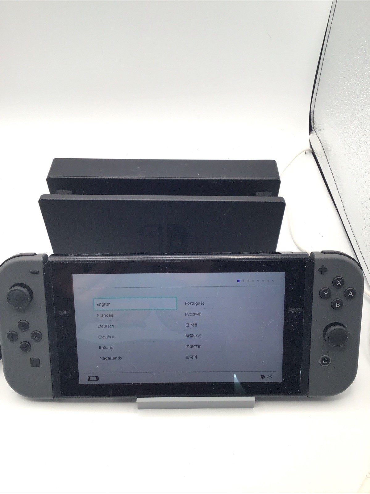 Nintendo Switch Console Bundle w/ Dock, Grey Joy-Con HDMI cord Power cord
