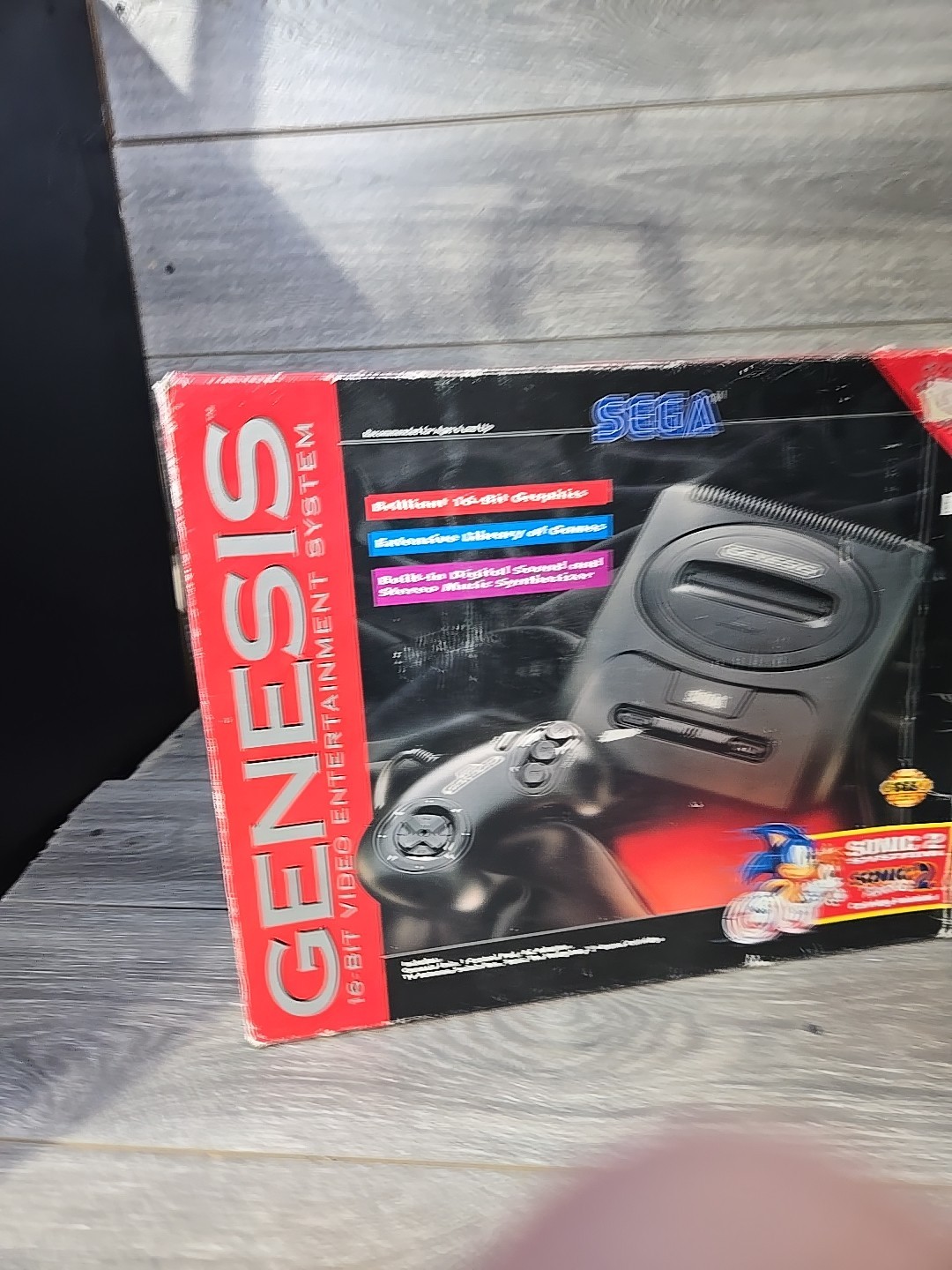 Sega Genesis II Console Sonic The Hedgehog 2 Bundle In Box Tested [Rough Box]