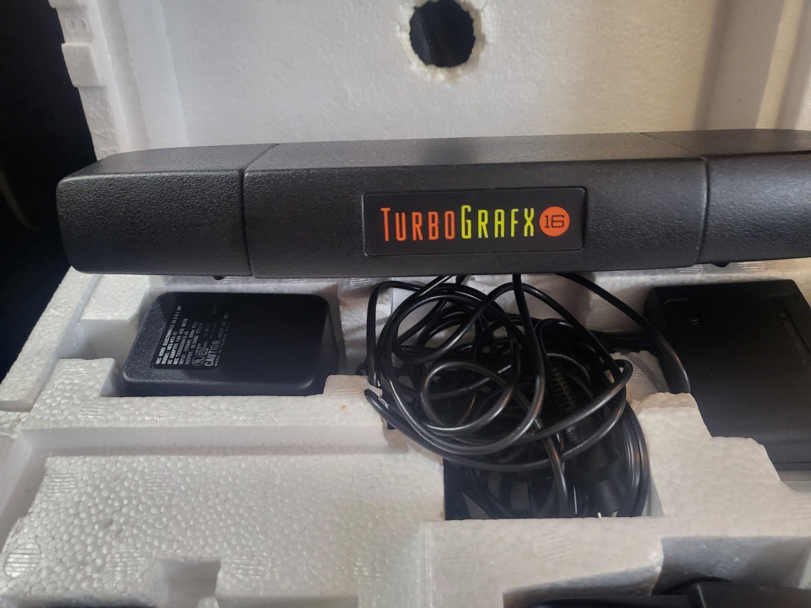 NEC TurboGrafx-16 Console Box Keith Courage Alien Crush MISSING POWER ADAPTER