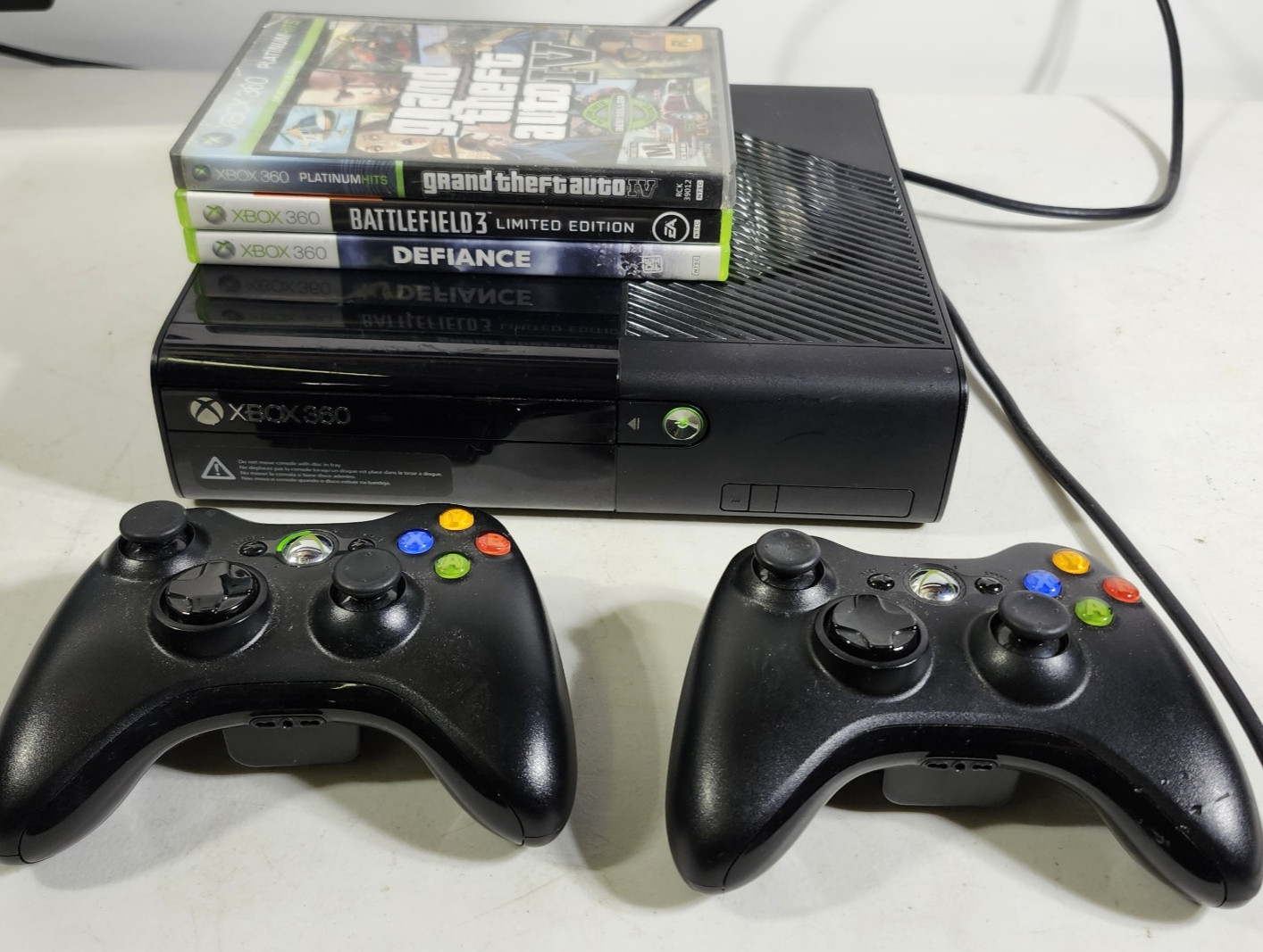 Microsoft Xbox 360 E 500GB Console Bundle with Games & Controllers