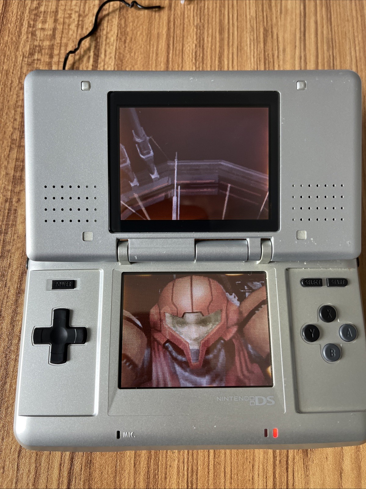 Nintendo DS Original Silver Console Bundle 9 Games Metroid Yoshi Mario 64 AS IS