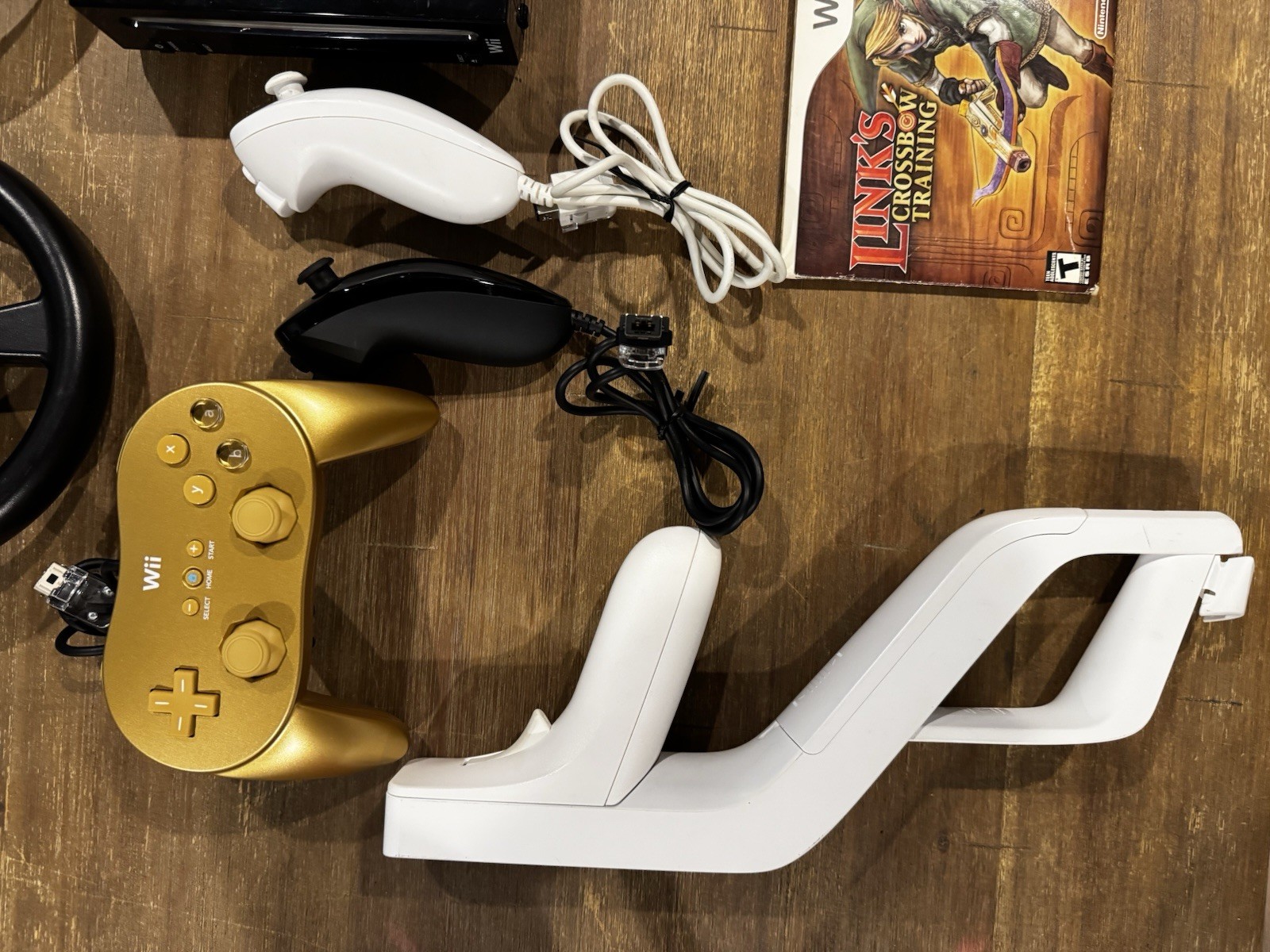 Nintendo Wii Console BlackRVL-001 Bundle Controllers, Accessories, Bag, Game