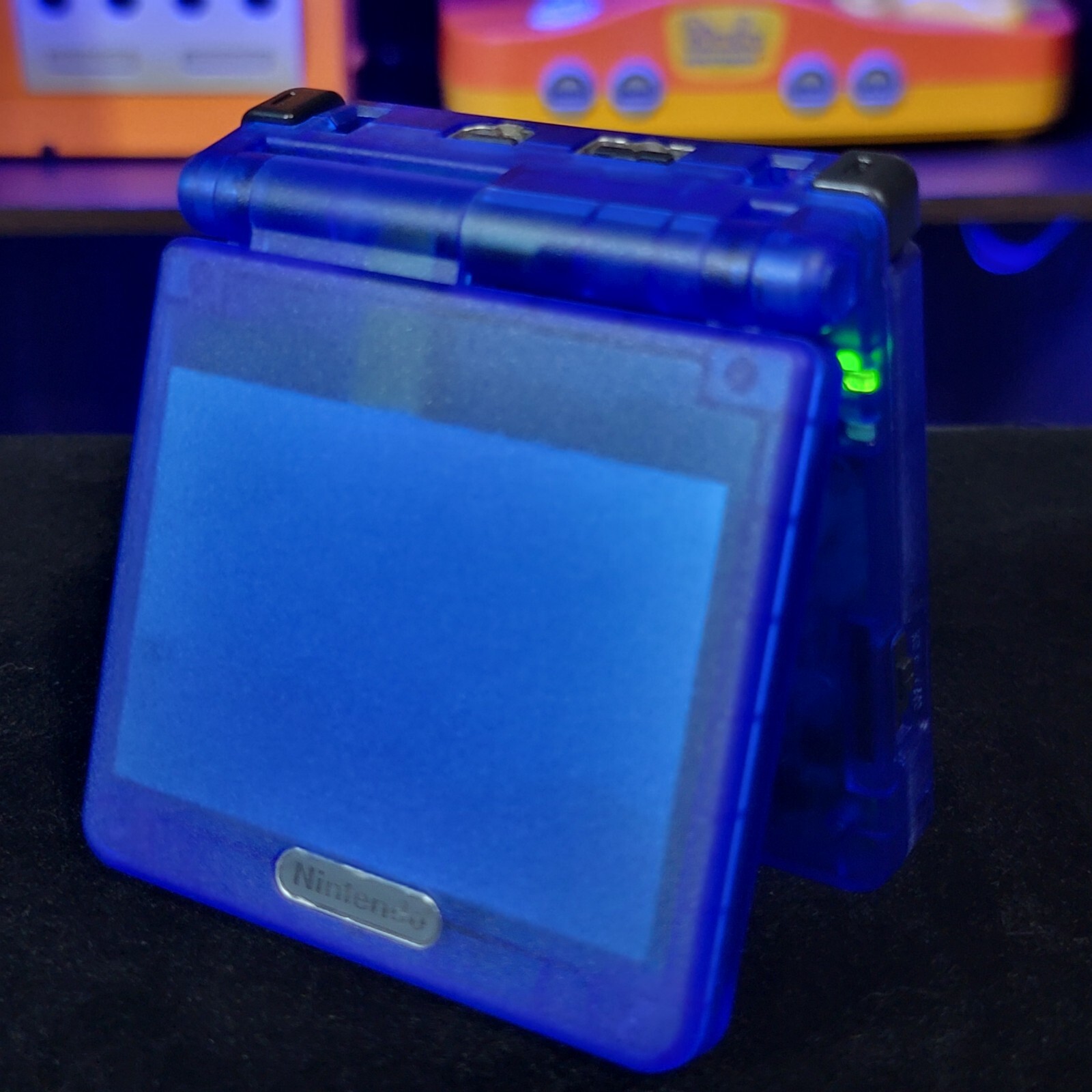 Clear BlueNintendo Game Boy Advance GBA SP IPS MOD Adjustable Brightness