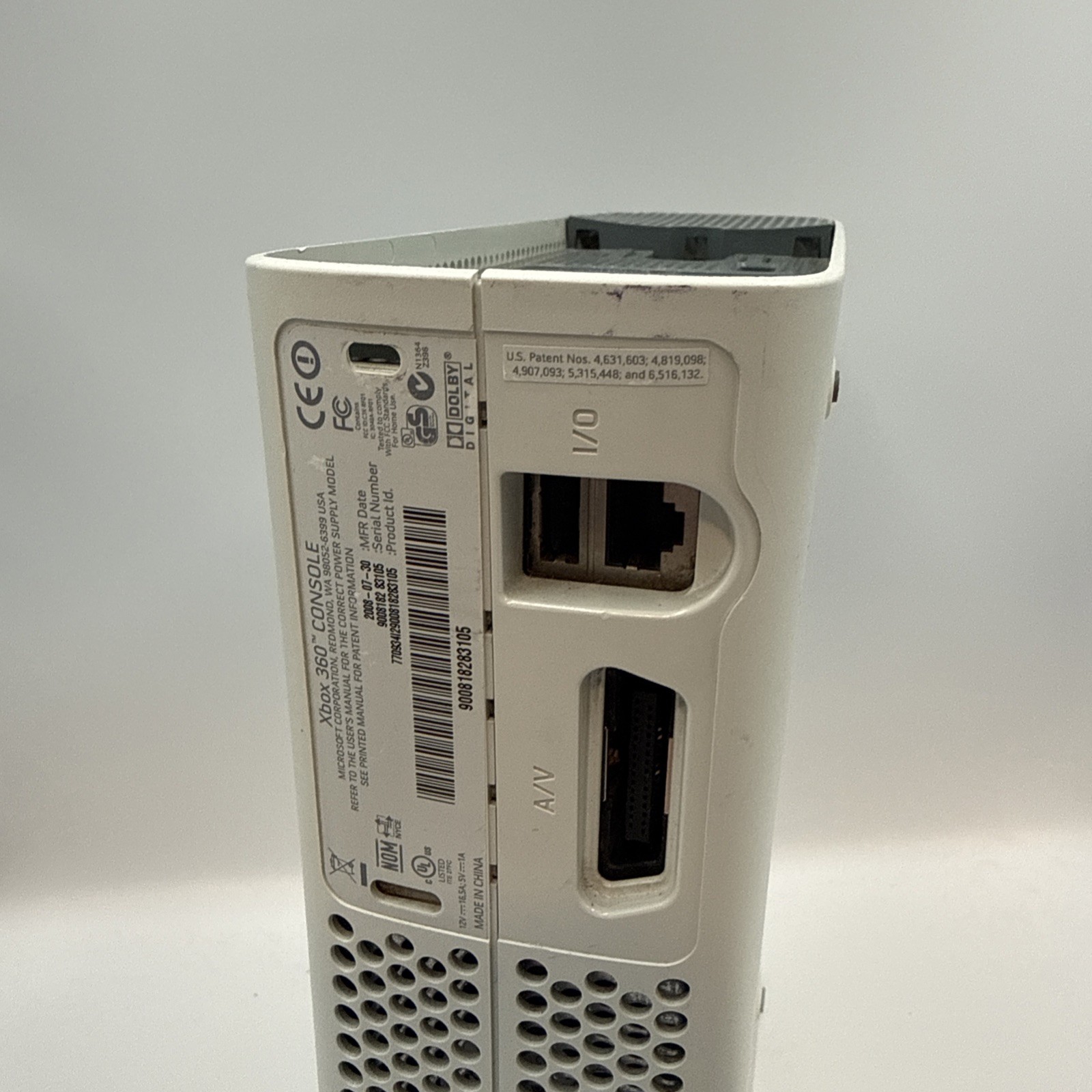 Microsoft Xbox 360 Console White With Hard Drive AS-IS Parts Untested