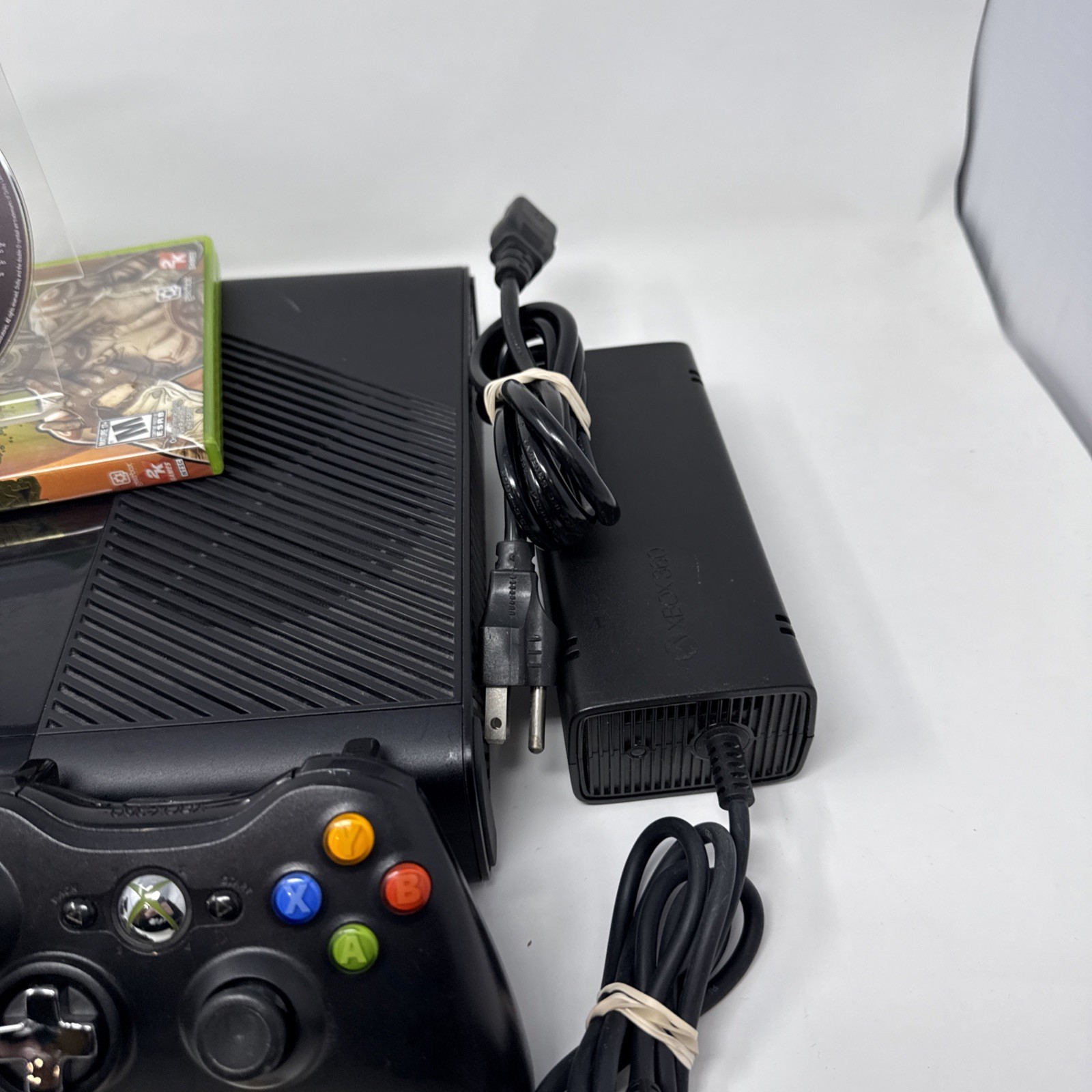 Microsoft XBox 360 E System BLACK Video Game Console 4GB Bundle 2 Games