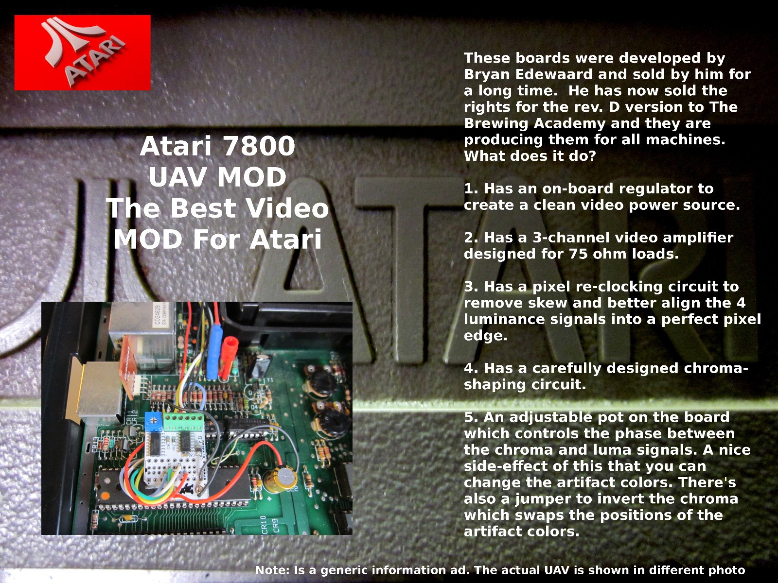 Atari 7800 Limited Reconditioned UAV New PS Max’d Proactive