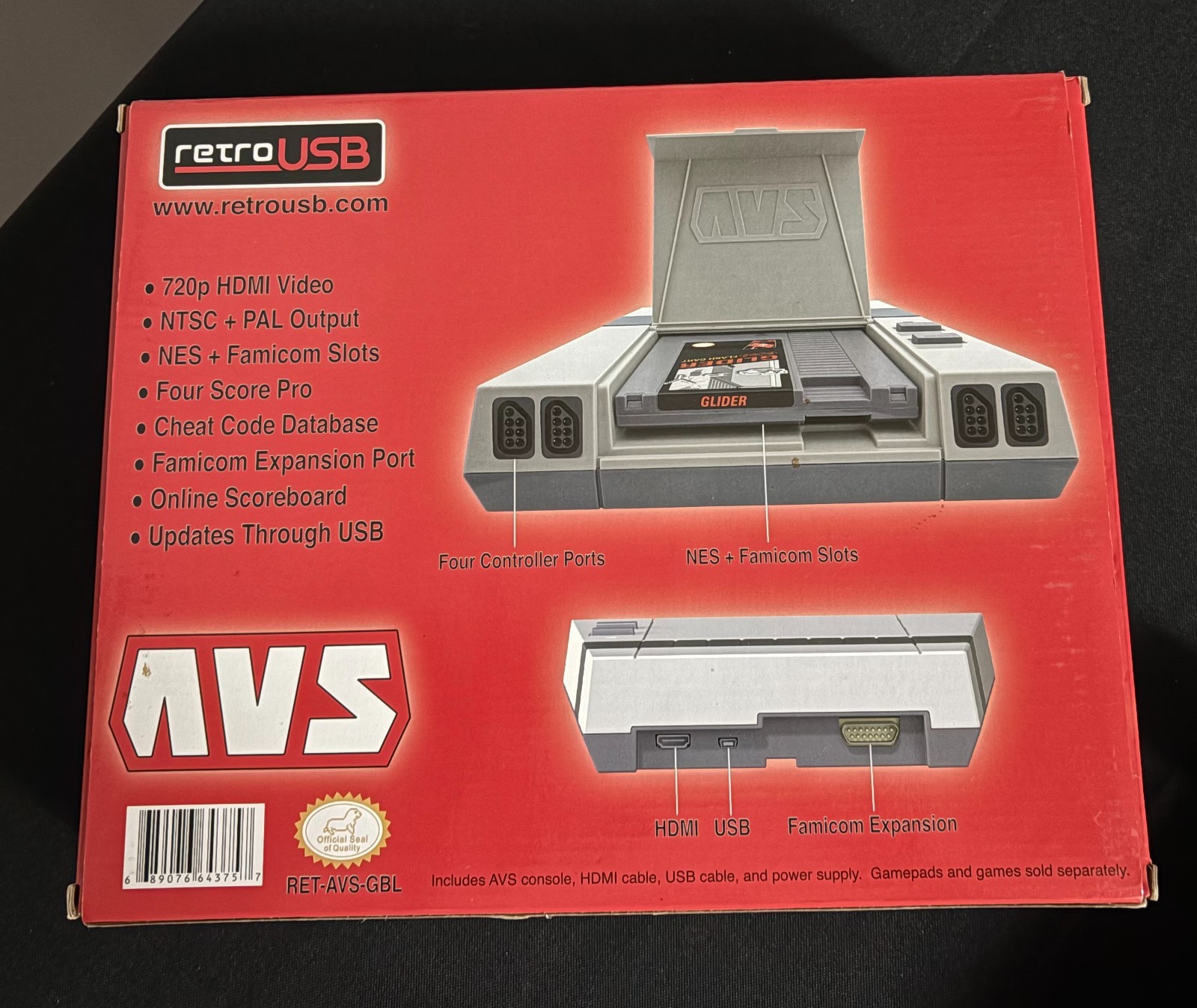 retroUSB AVS Nintendo NES Console Rare! Cib Complete Tested awesome!