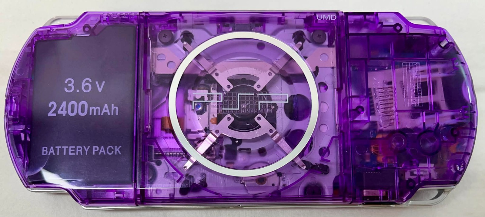 PSP 3000 Clear Purple / New Battery / Genuine Sony Charger / Region Free / 32 GB