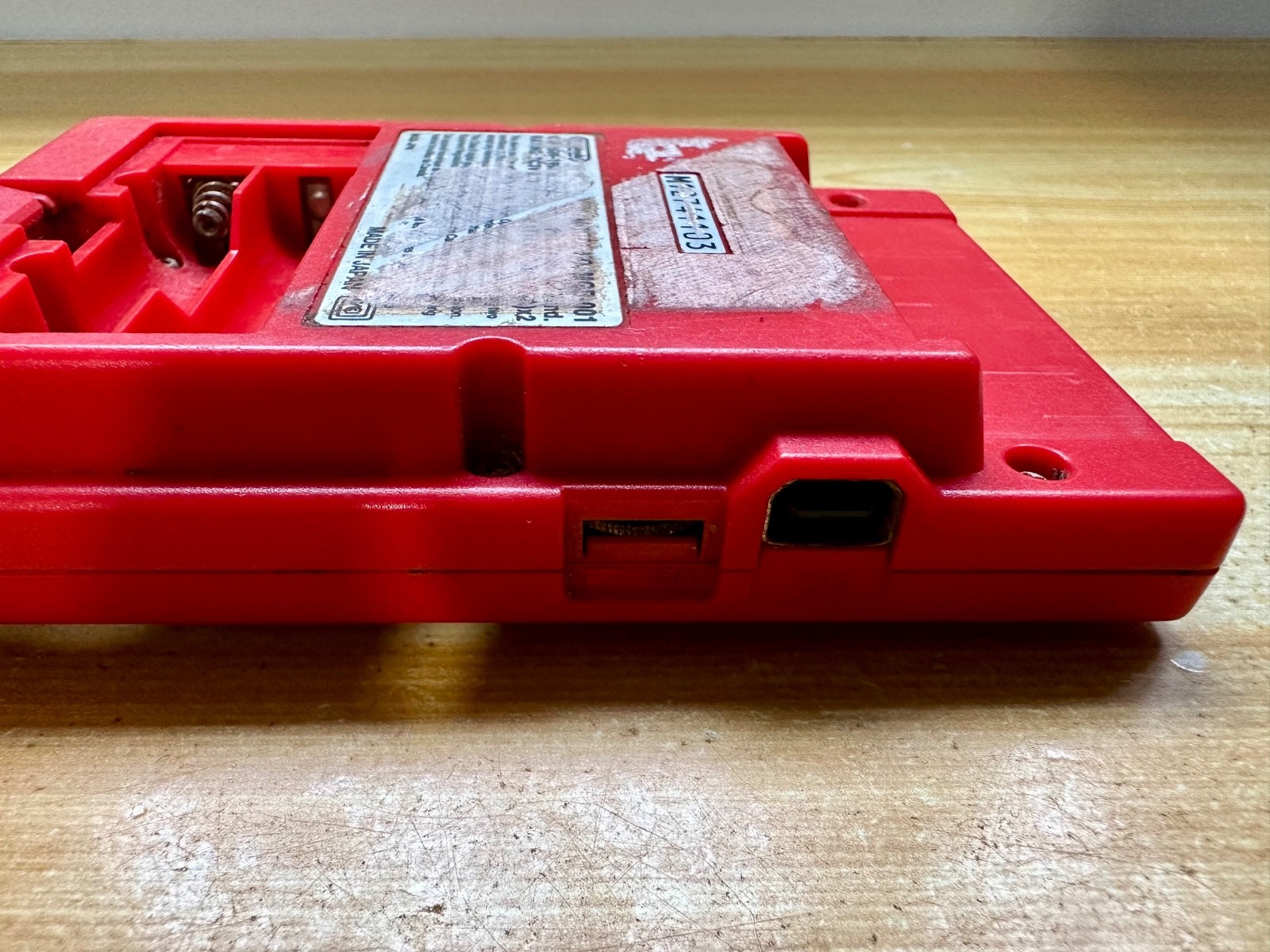 Nintendo Gameboy Pocket MGB-001 Flame Crimson Red Handheld System Console