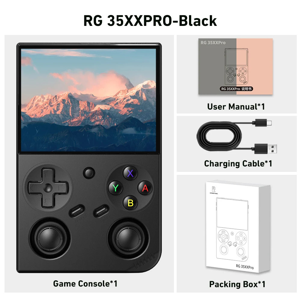 RG 35XXPRO 64 Bit Handheld Game Players 3.5» IPS Screen Linux System Video Game