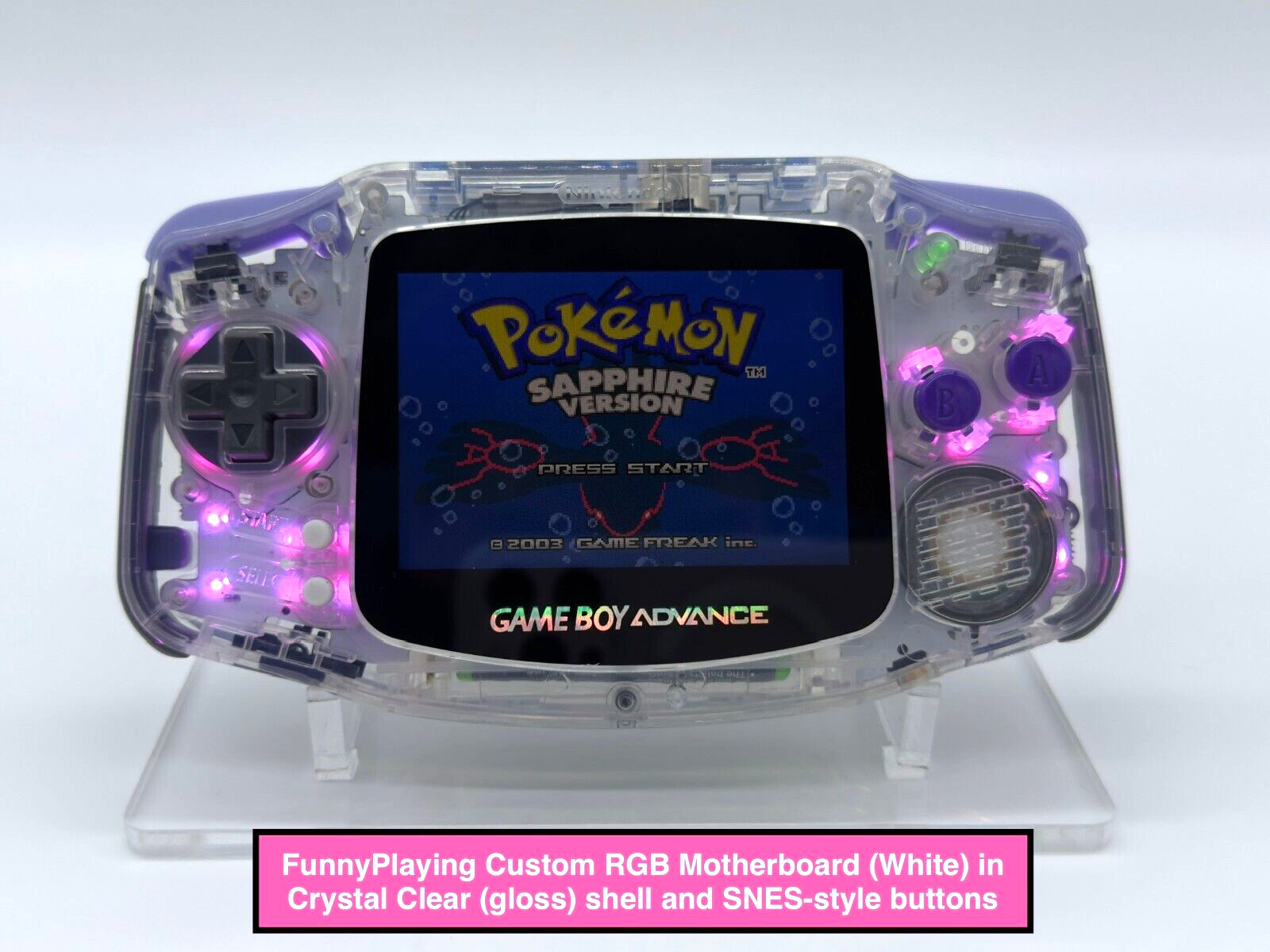 *NEW* FunnyPlaying GameBoy Advance «M2» 3.0 IPS, USB-C battery, Recap, holograph