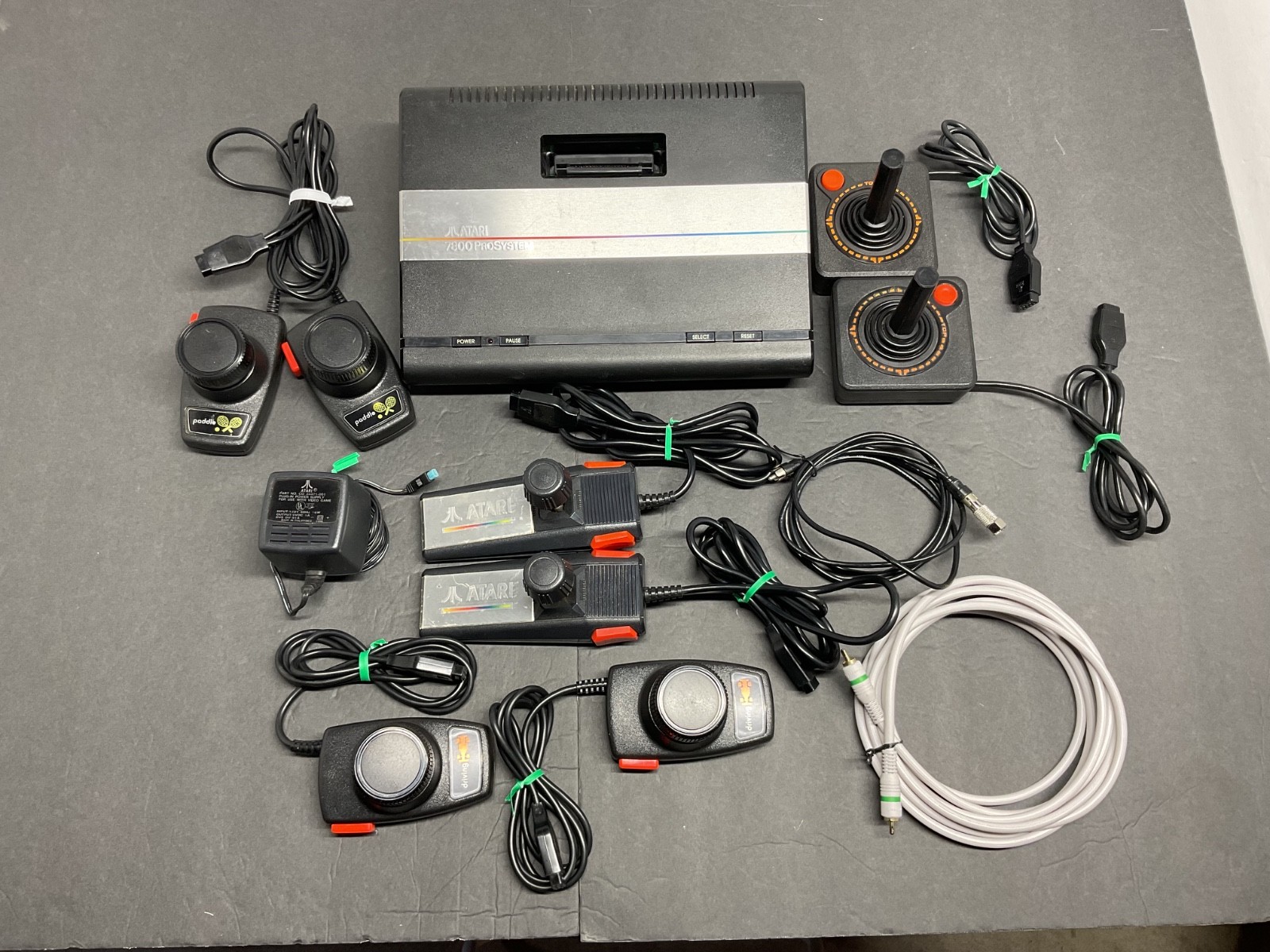 ATARI 7800 Pro System Console 34 Games and Manuals Tested Working