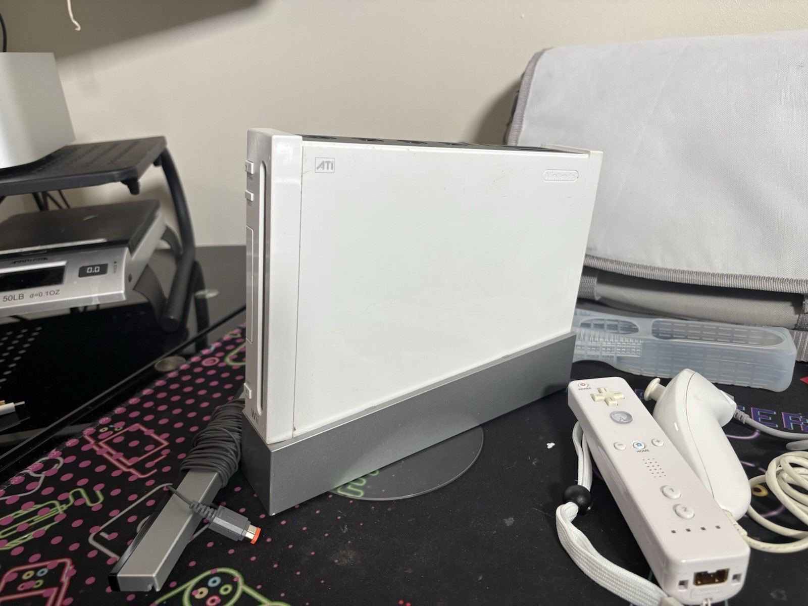 Nintendo Wii Console Bundle Tested Works RVL-001 GameCube Compatible With Bag