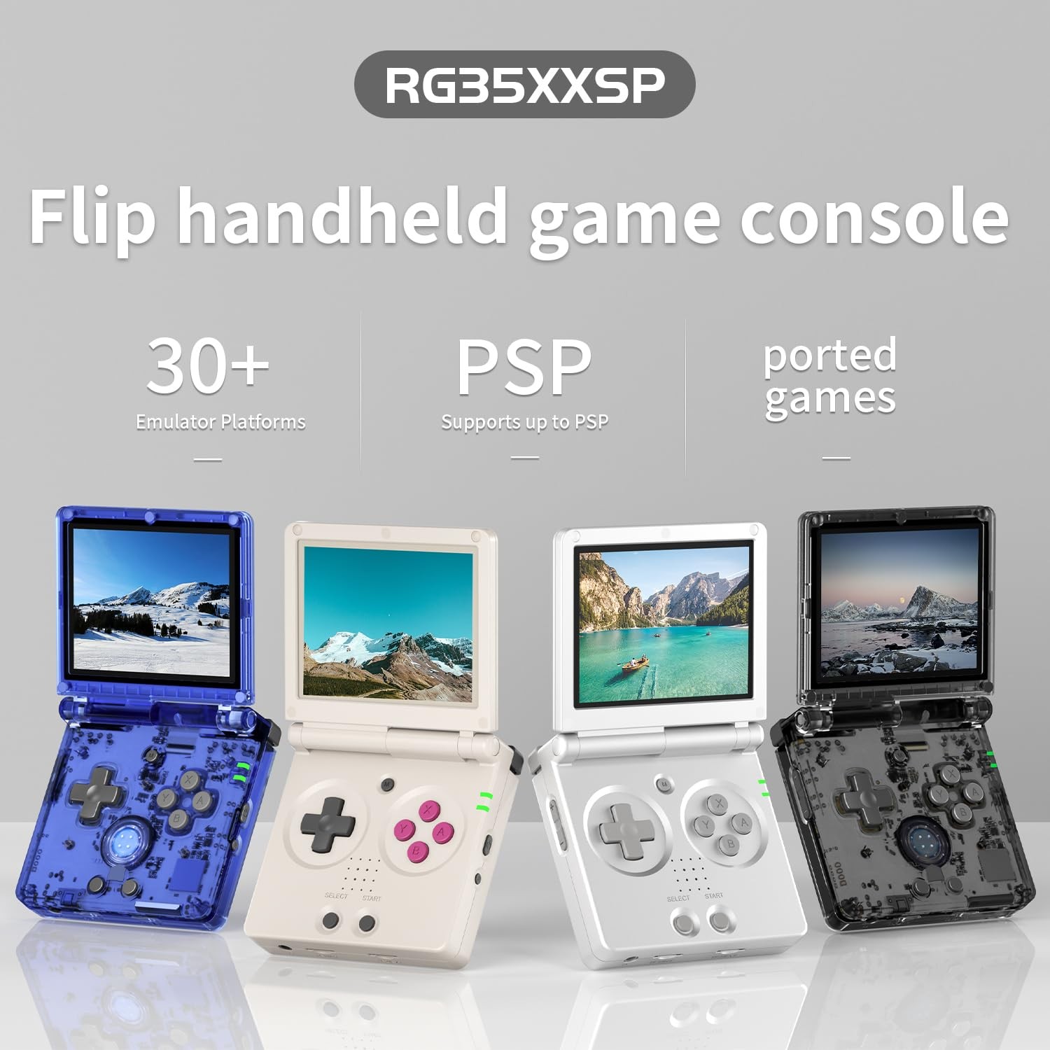 RG35XXSP FILP Game Console,3.5 Inch IPS Screen 640×480,Built-in 64GB+128GB TF…