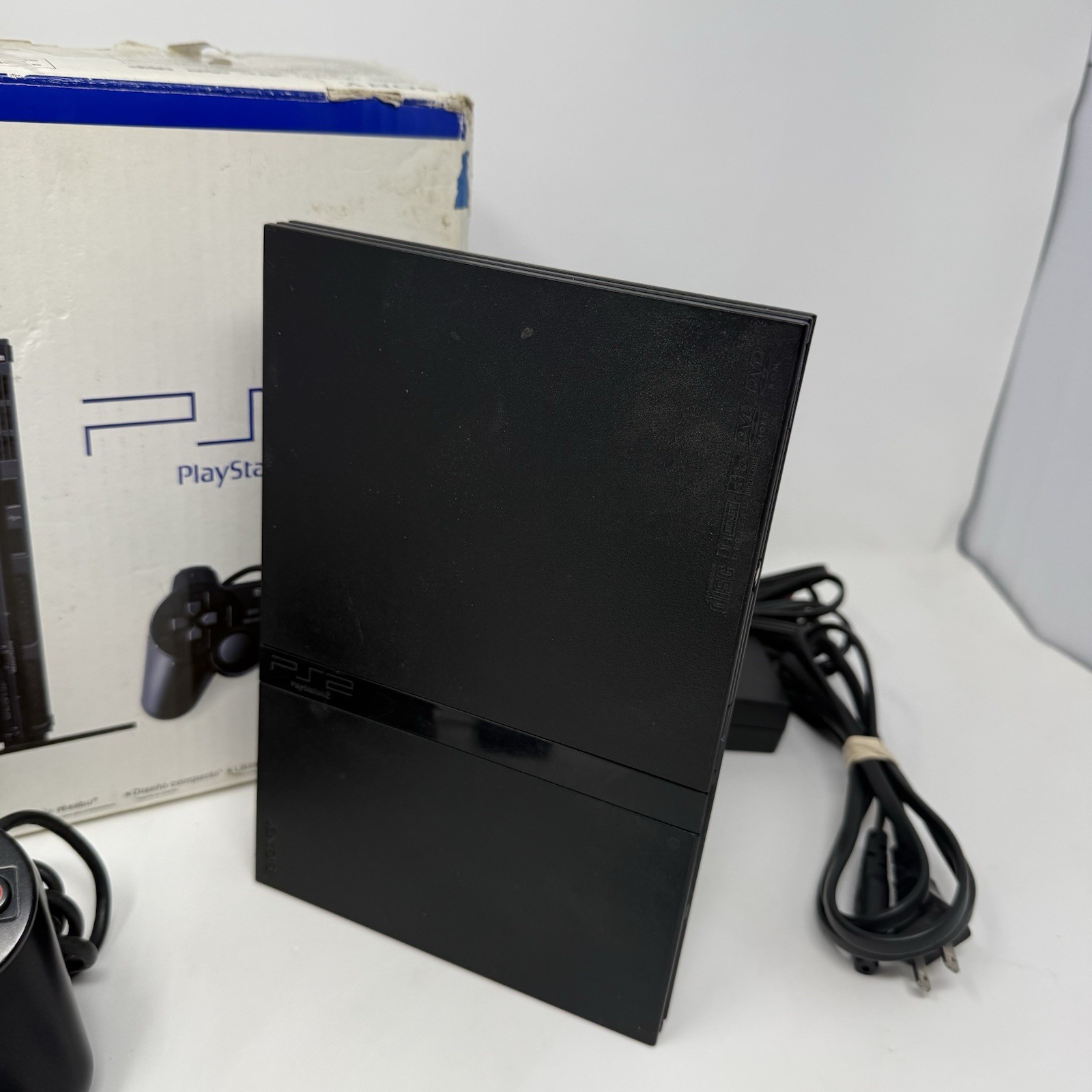 Sony PlayStation 2 PS2 Slim Console (SCPH-75001) with box – NO MANUAL