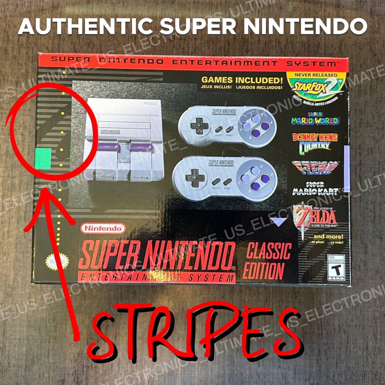 Authentic SNES Super Nintendo Classic Mini Super Entertainment System 21 Games