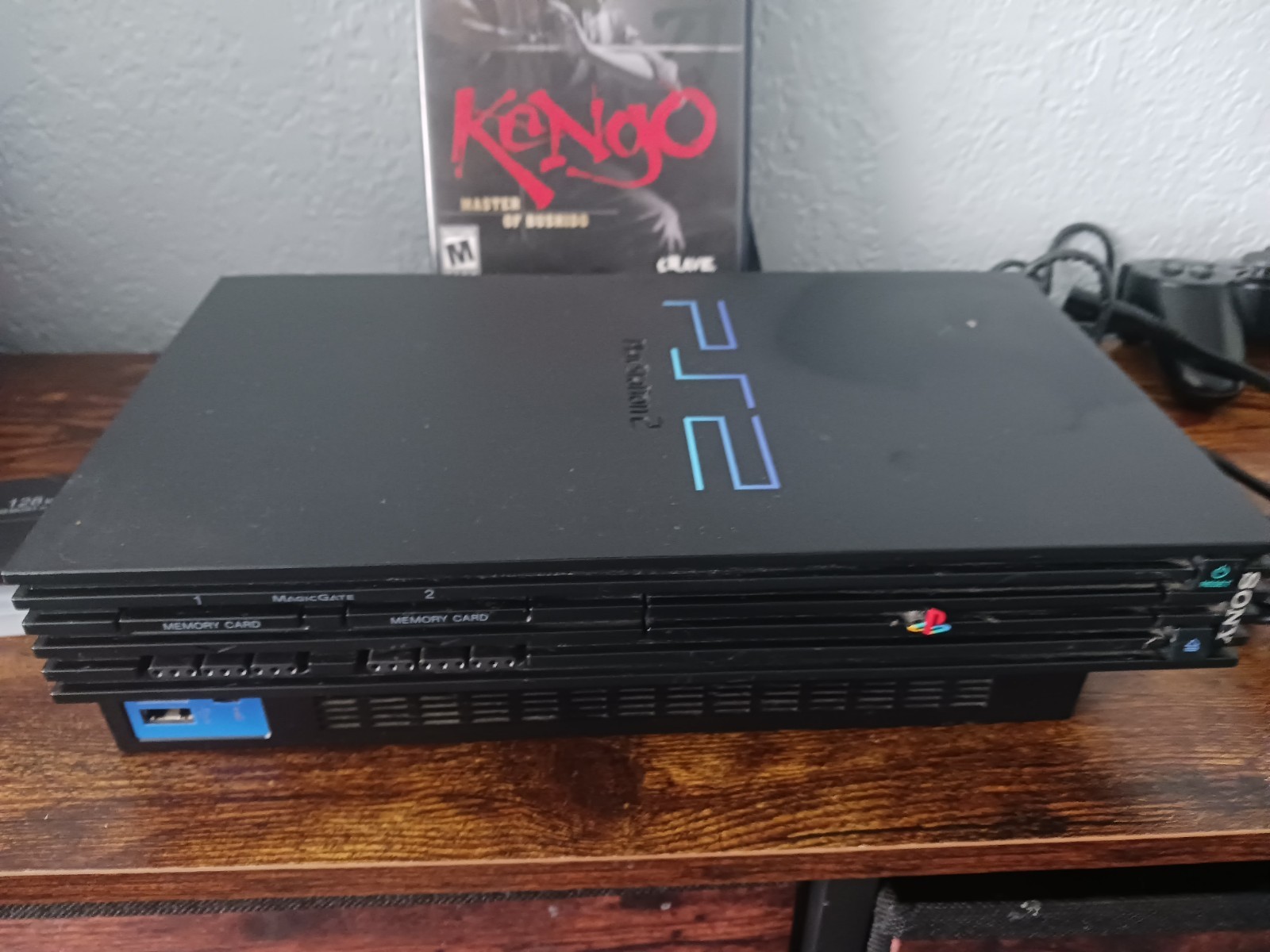Sony PS2 Console Bundle SCPH-39001 Fat Tested + Kengo Game & 128MB Memory Card