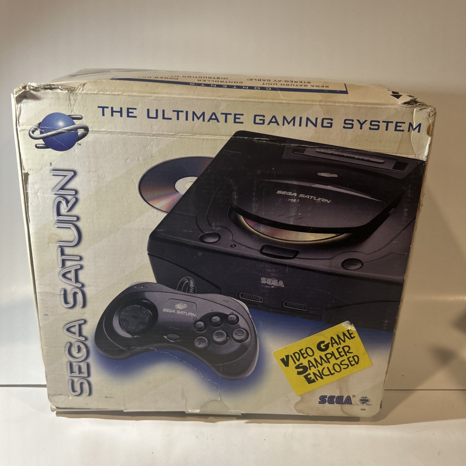SEGA Saturn Console w/Box Tested Working System W/ Controller! See Pics