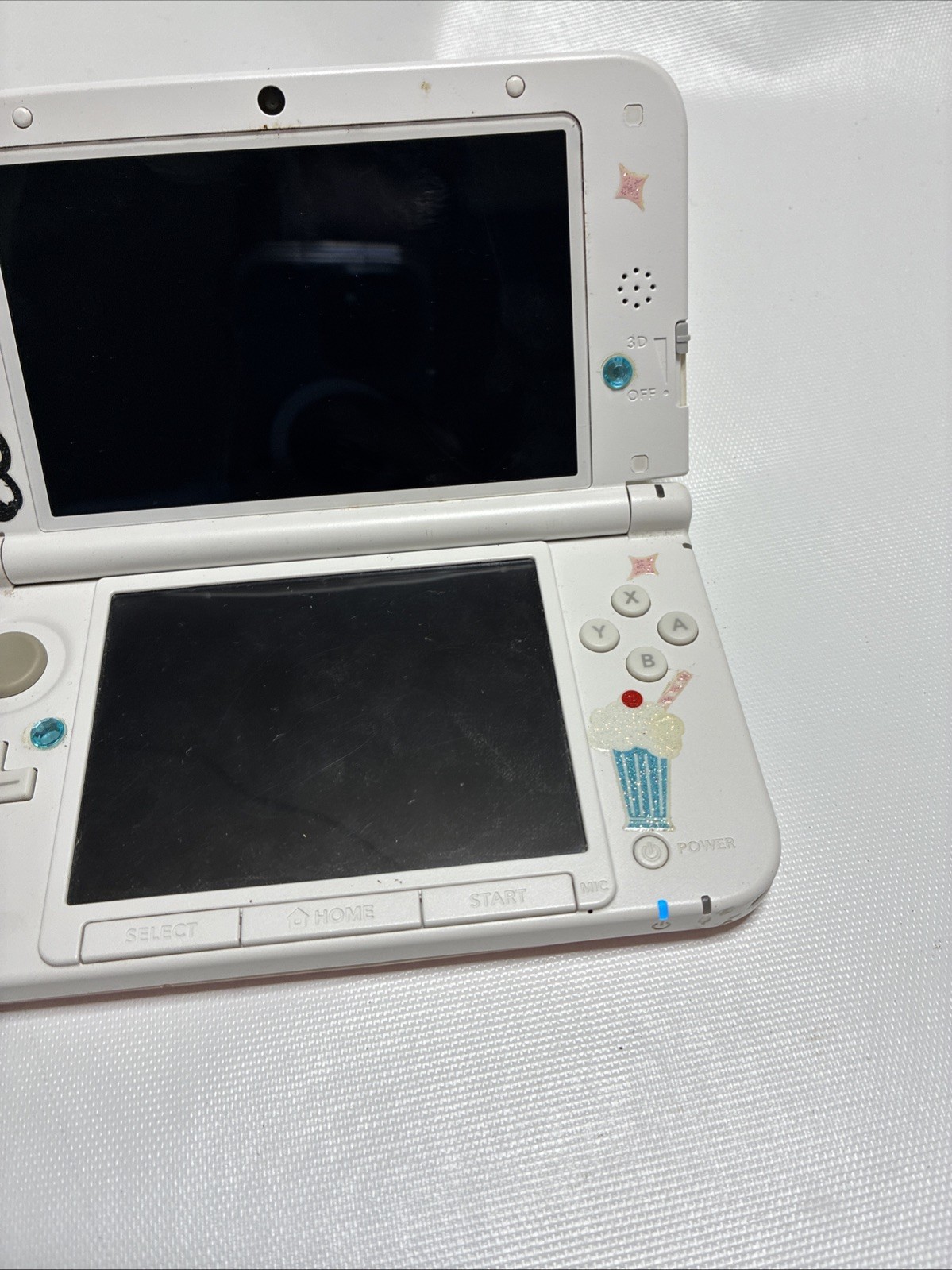 *PARTS* Nintendo Nintendo 3DS XL Handheld System Console Pink/White SPR-001 USA