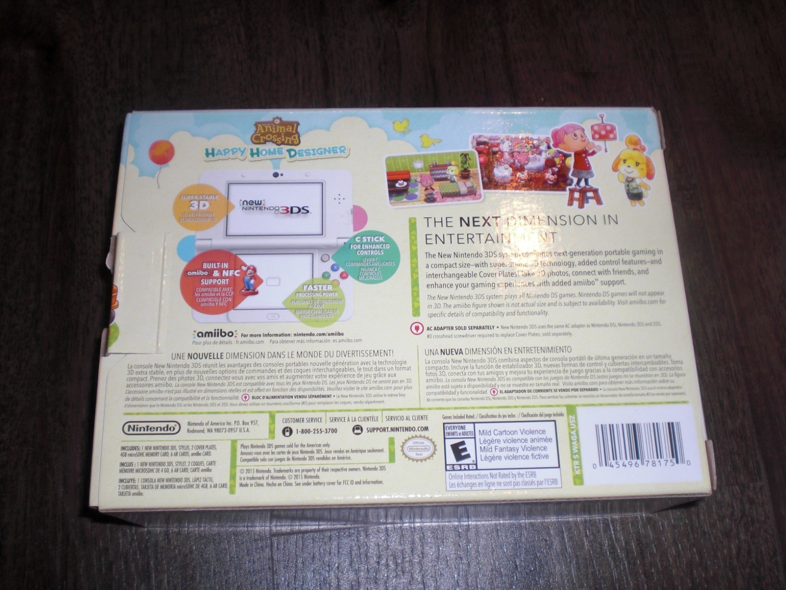 Nintendo New 3DS Animal Crossing Happy Home Designer Console System Limited Ed